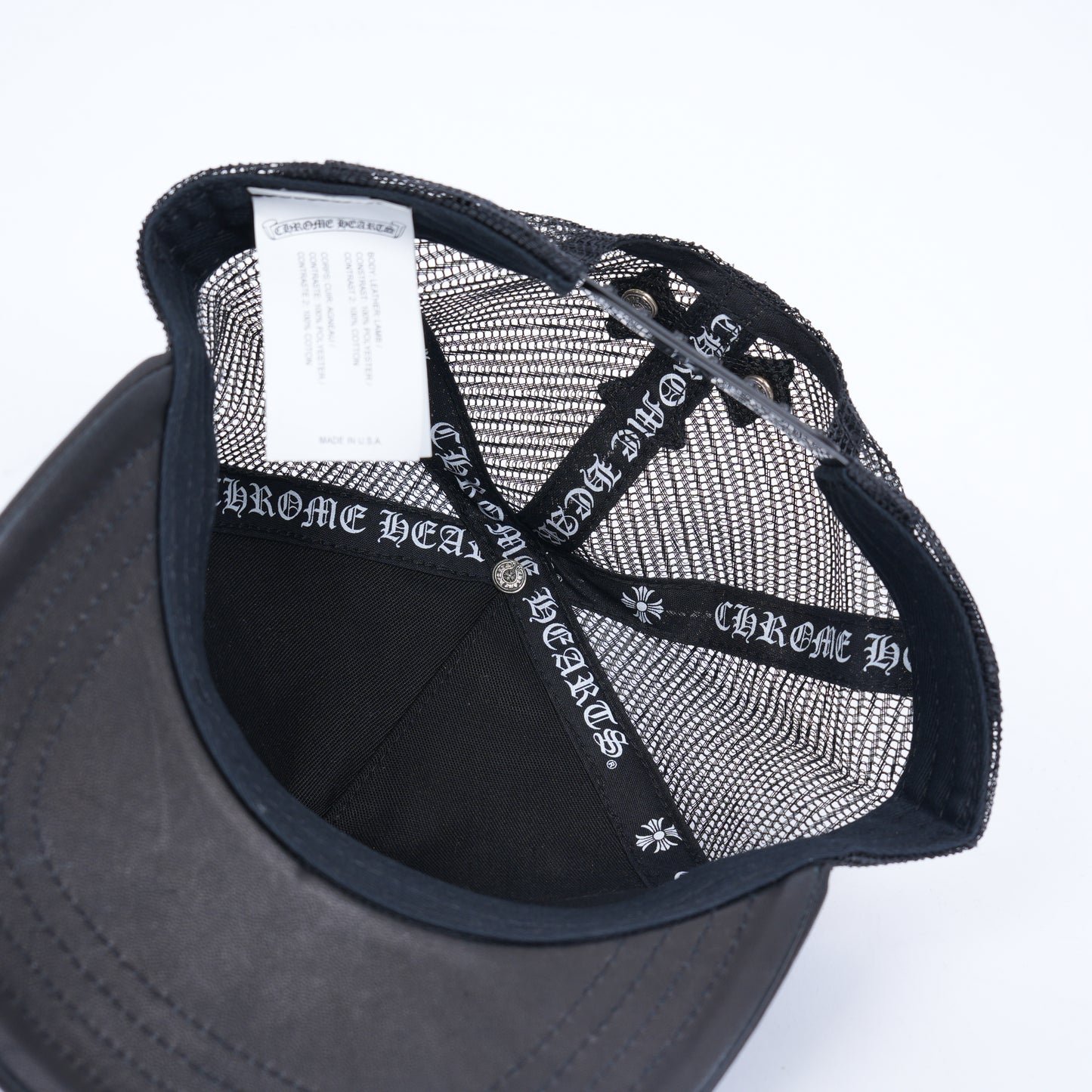 CHROME HEARTS BLACK ON BLACK CEMETERY CROSS HAT