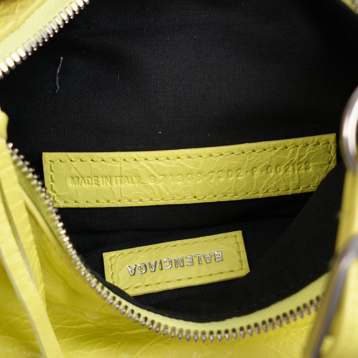 BALENCIAGA LE CAGOLE XS YELLOW SHOULDER BAG