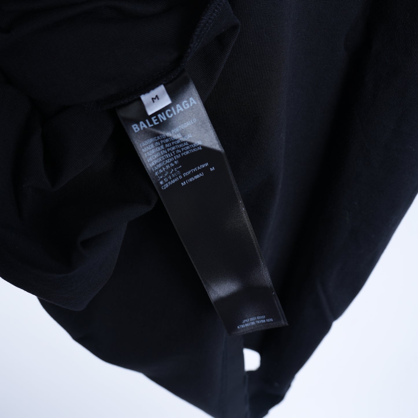 BALENCIAGA BLACK DESTROYED TEE