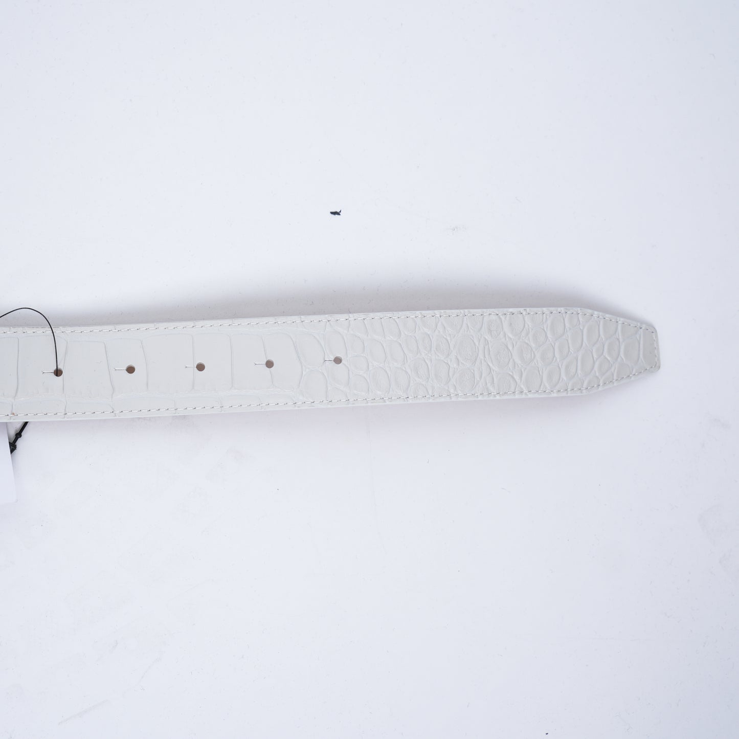 BALENCIAGA BB WHITE CROC BELT