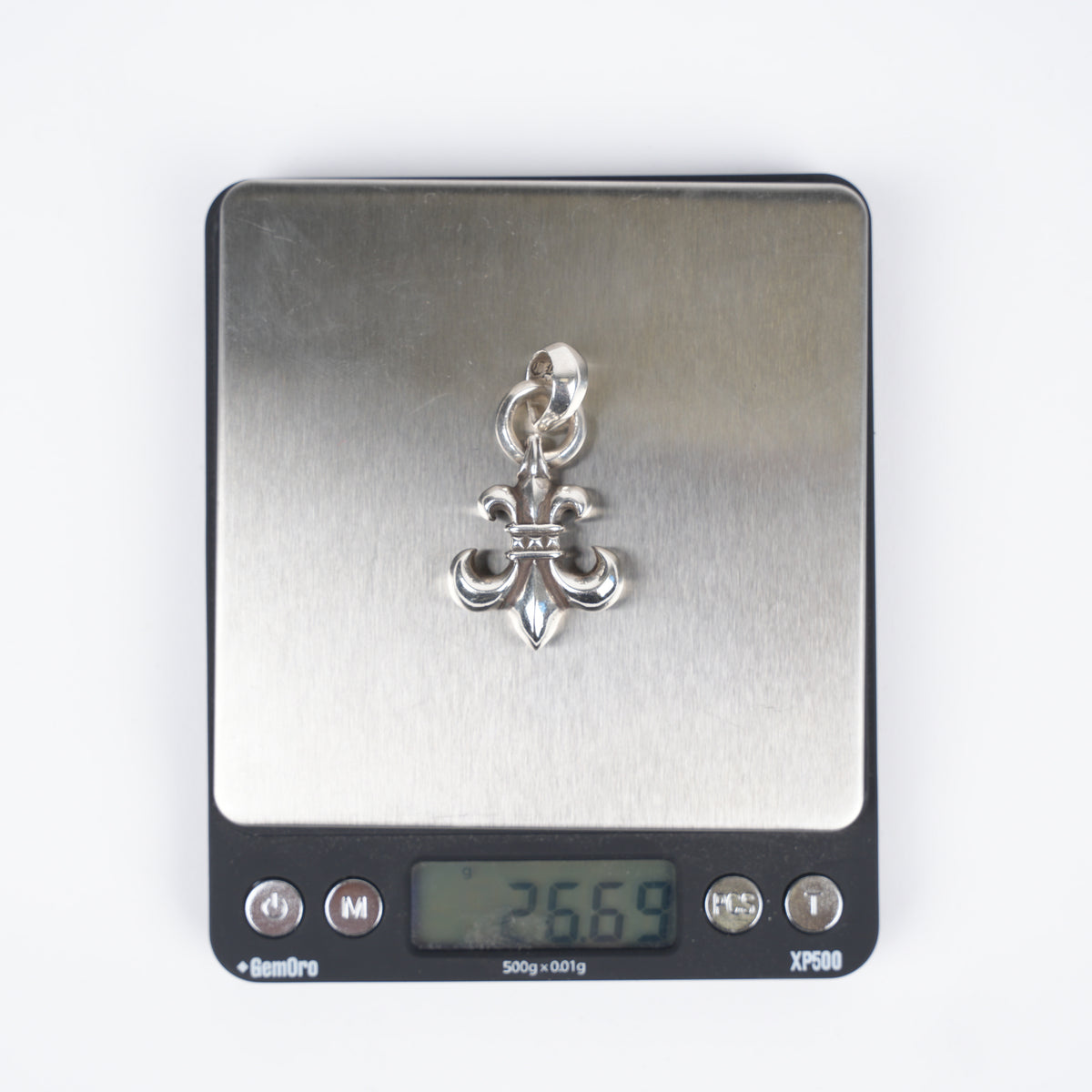 CHROME HEARTS SILVER FLEUR DE LIS PENDANT