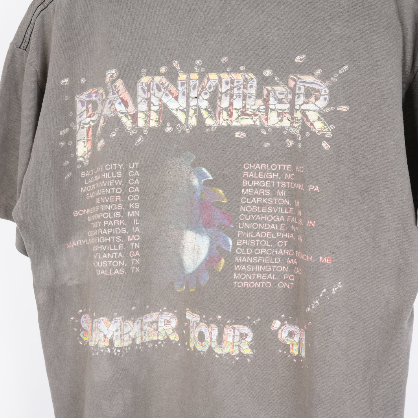 VINTAGE THRASHED JUDAS PRIEST SUMMER TOUR '91 TEE