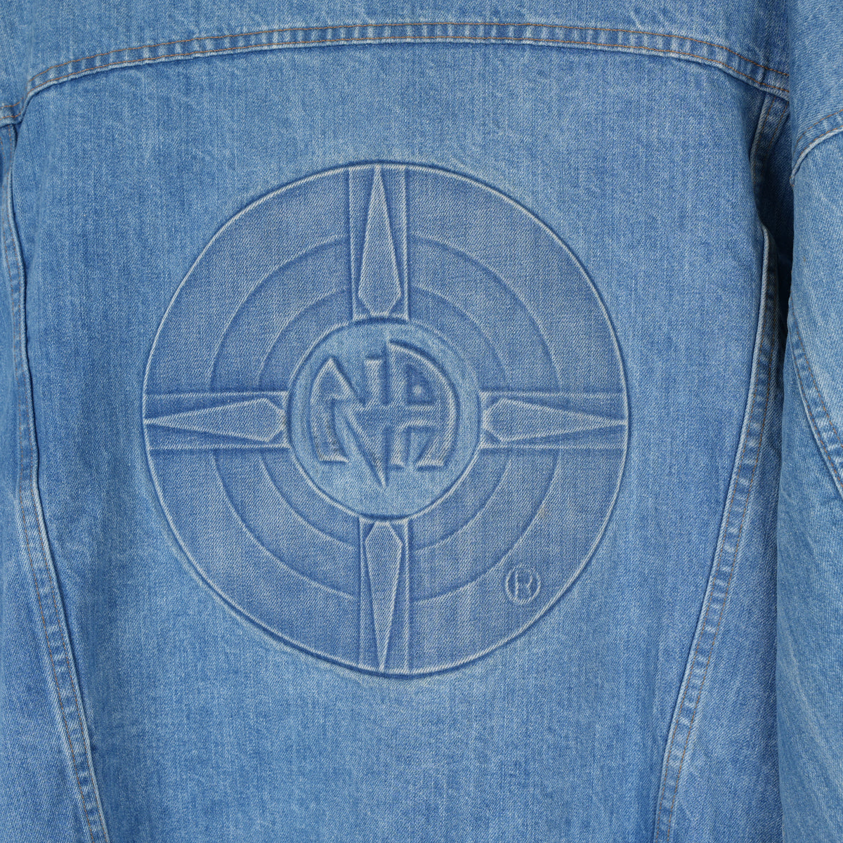 VINTAGE NARCOTICS ANONYMOUS EMBOSSED LOGO DENIM JACKET