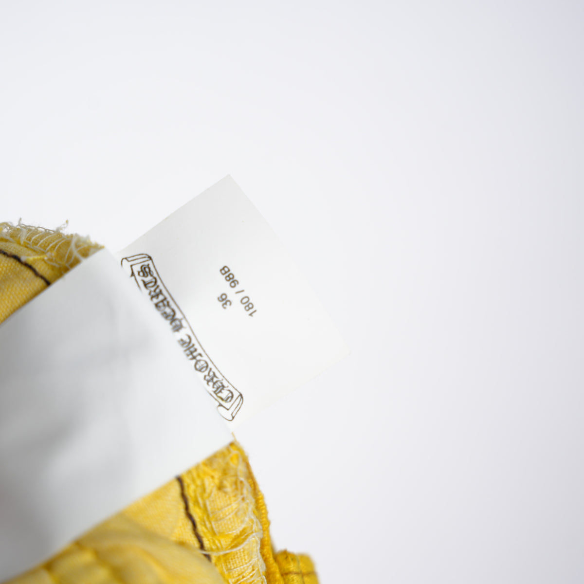 CHROME HEARTS FLOODED YELLOW PATCH DENIM