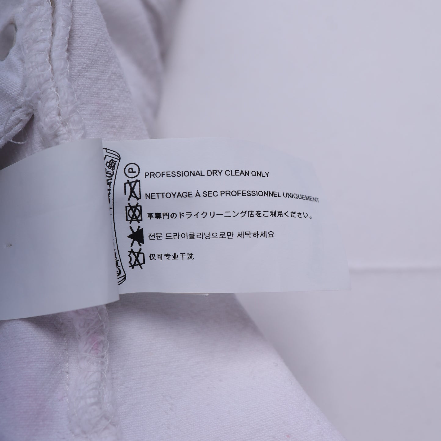 CHROME HEARTS WHITE/PINK PATCH LEVI RHODIUM PLATED