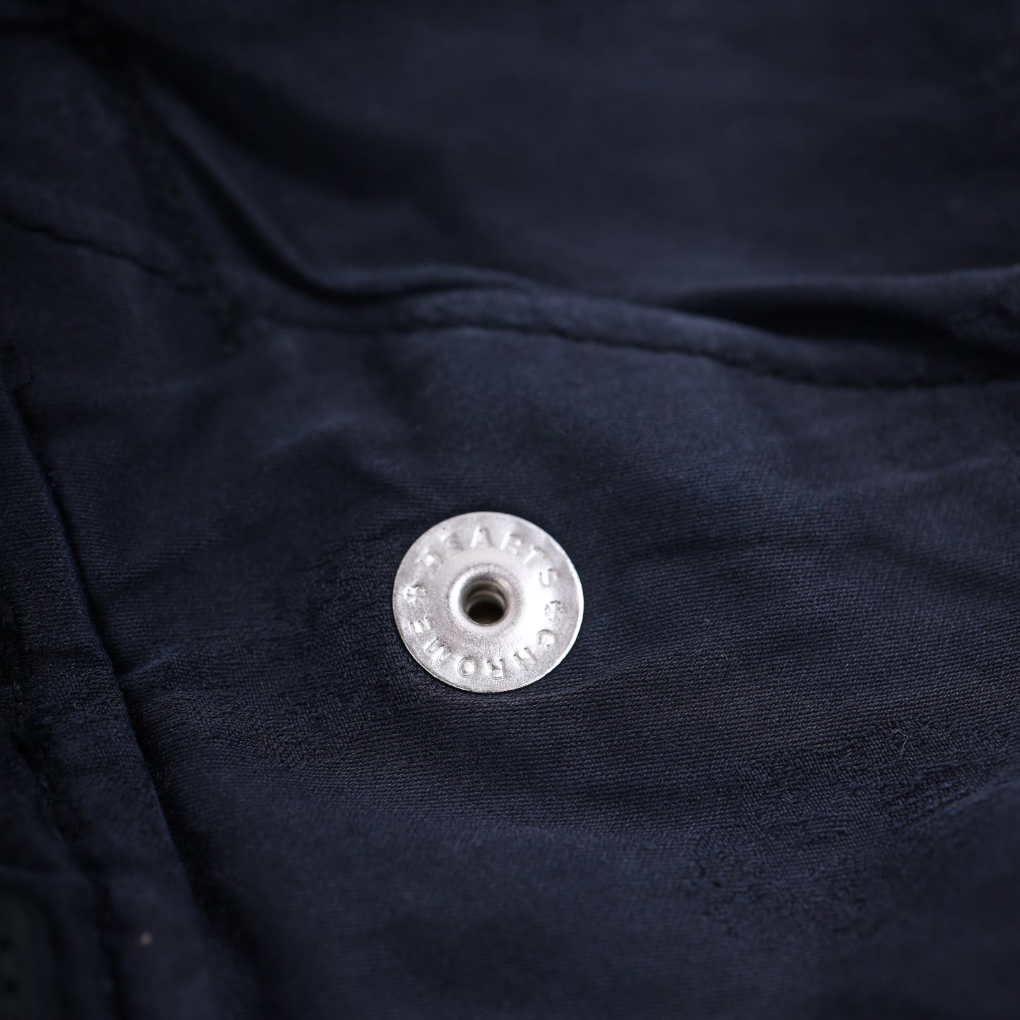CHROME HEARTS WHITE PATCH CARPENTER BLUE DENIM