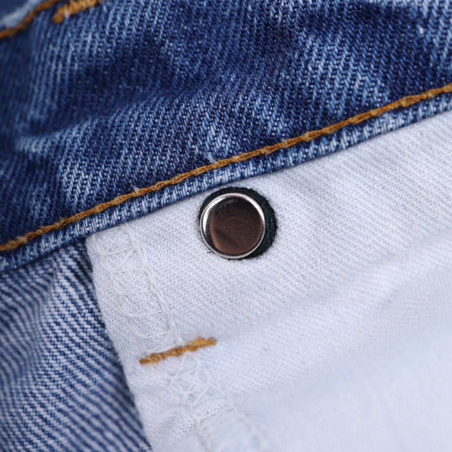 ORANGE TAB 505 LIGHT WASH CROSS PATCH DENIM
