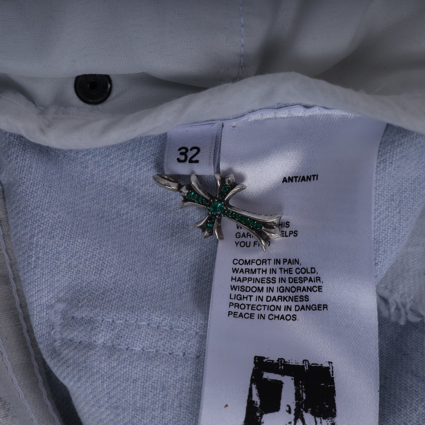ANT/ANTI WHITE THRASHED DENIM