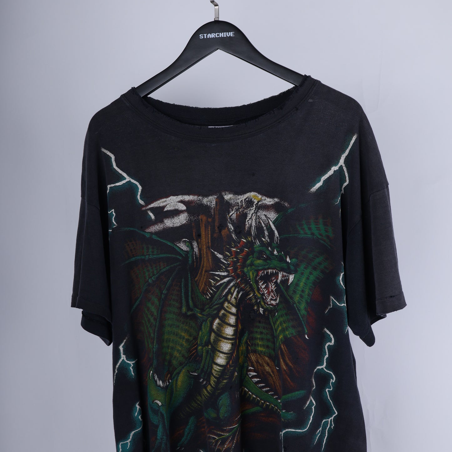 VINTAGE FADED USA THUNDER DRAGON T-SHIRT