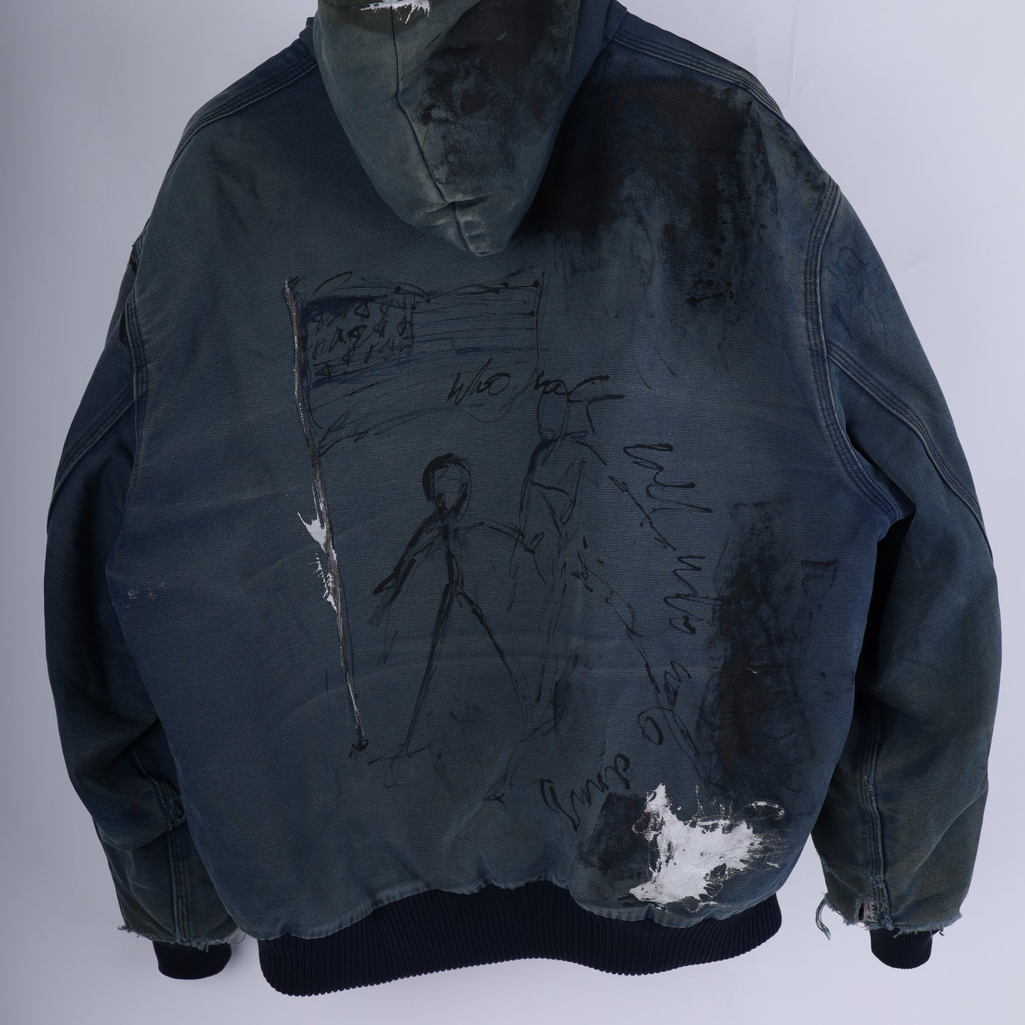 REB001 1 OF 1 HAND DRAWN FADED CARHARTT WORK JACKET