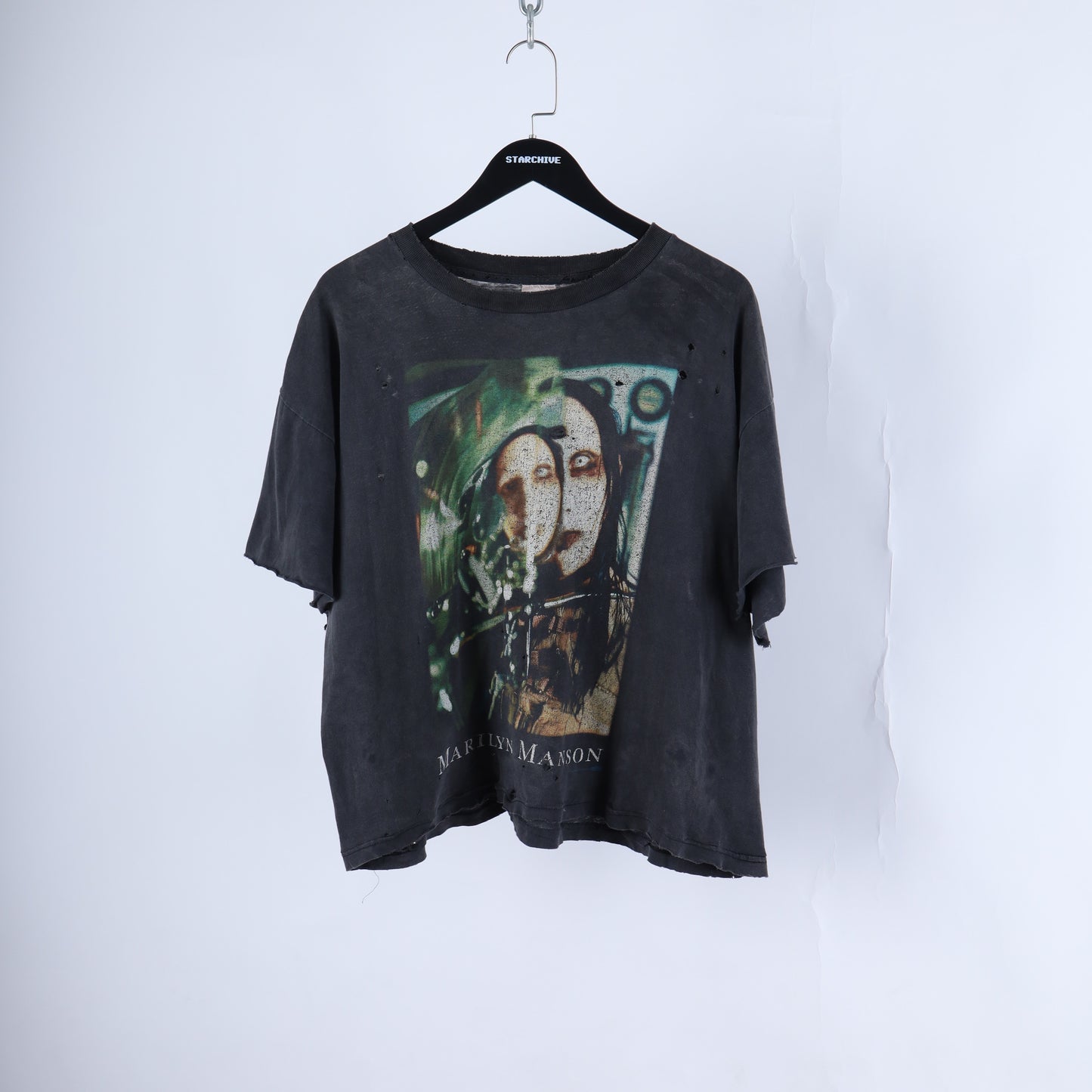 MARILYN MANSON BEAUTIFUL PEOPLE THRASHED FADED T-SHIRT
