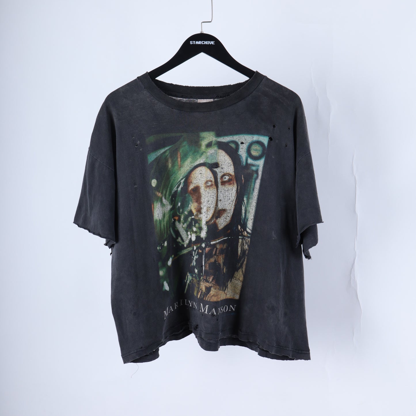 MARILYN MANSON BEAUTIFUL PEOPLE THRASHED FADED T-SHIRT