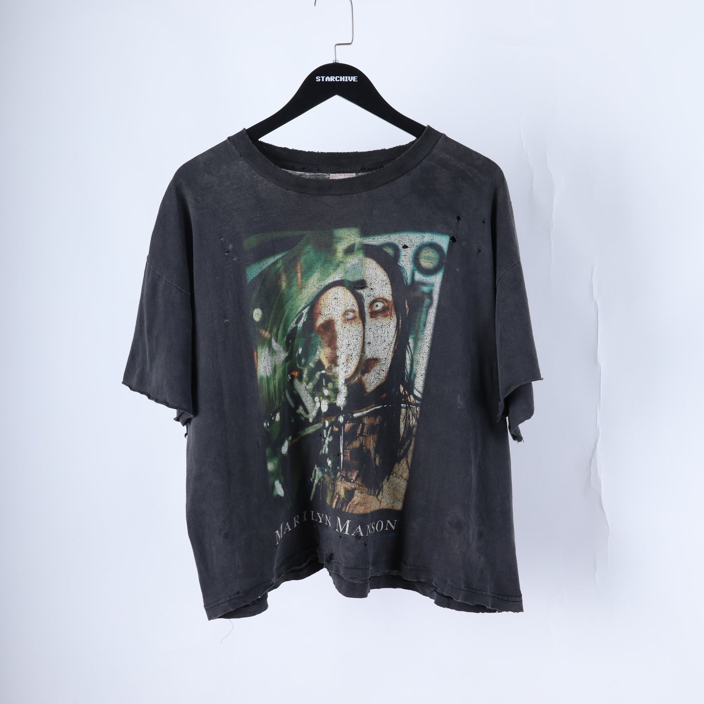 MARILYN MANSON BEAUTIFUL PEOPLE THRASHED FADED T-SHIRT