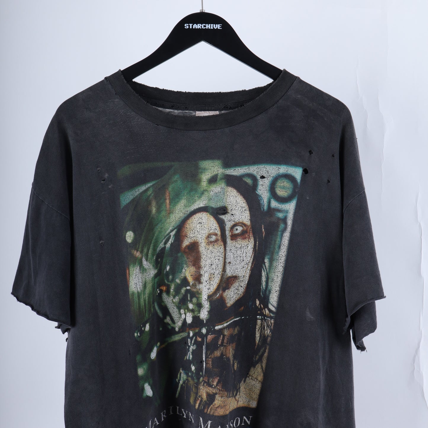 MARILYN MANSON BEAUTIFUL PEOPLE THRASHED FADED T-SHIRT