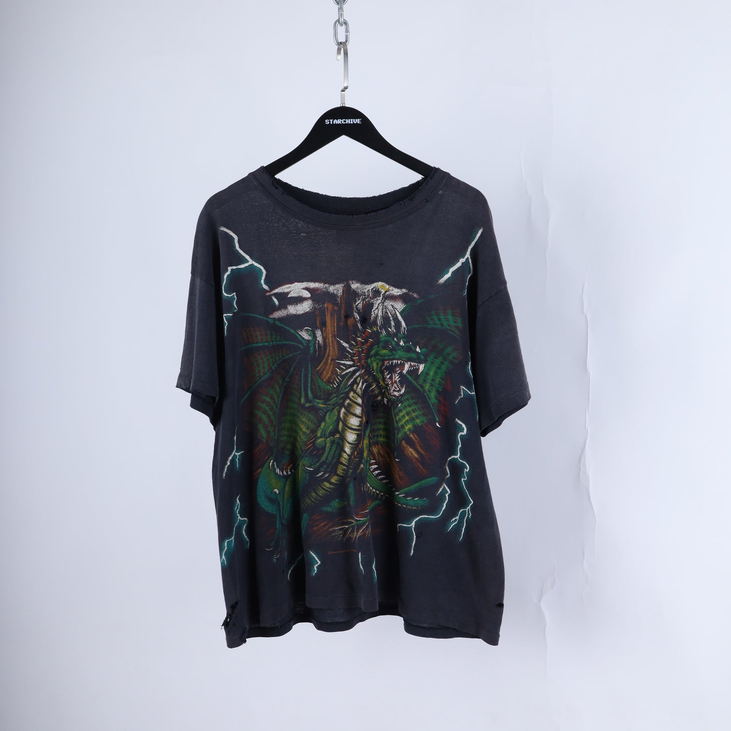 VINTAGE FADED USA THUNDER DRAGON T-SHIRT