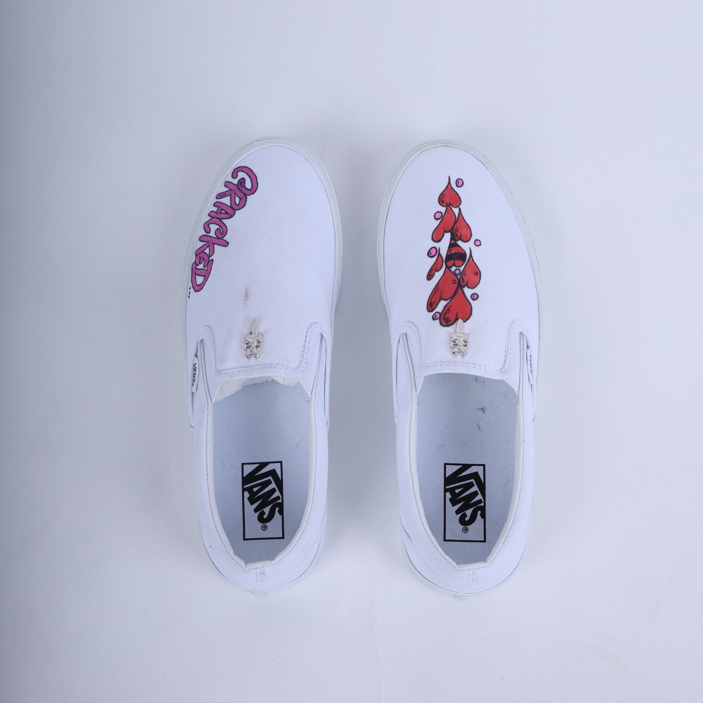 CHROME HEARTS X MATTY BOY HAND PAINTED VANS SLIP ONS