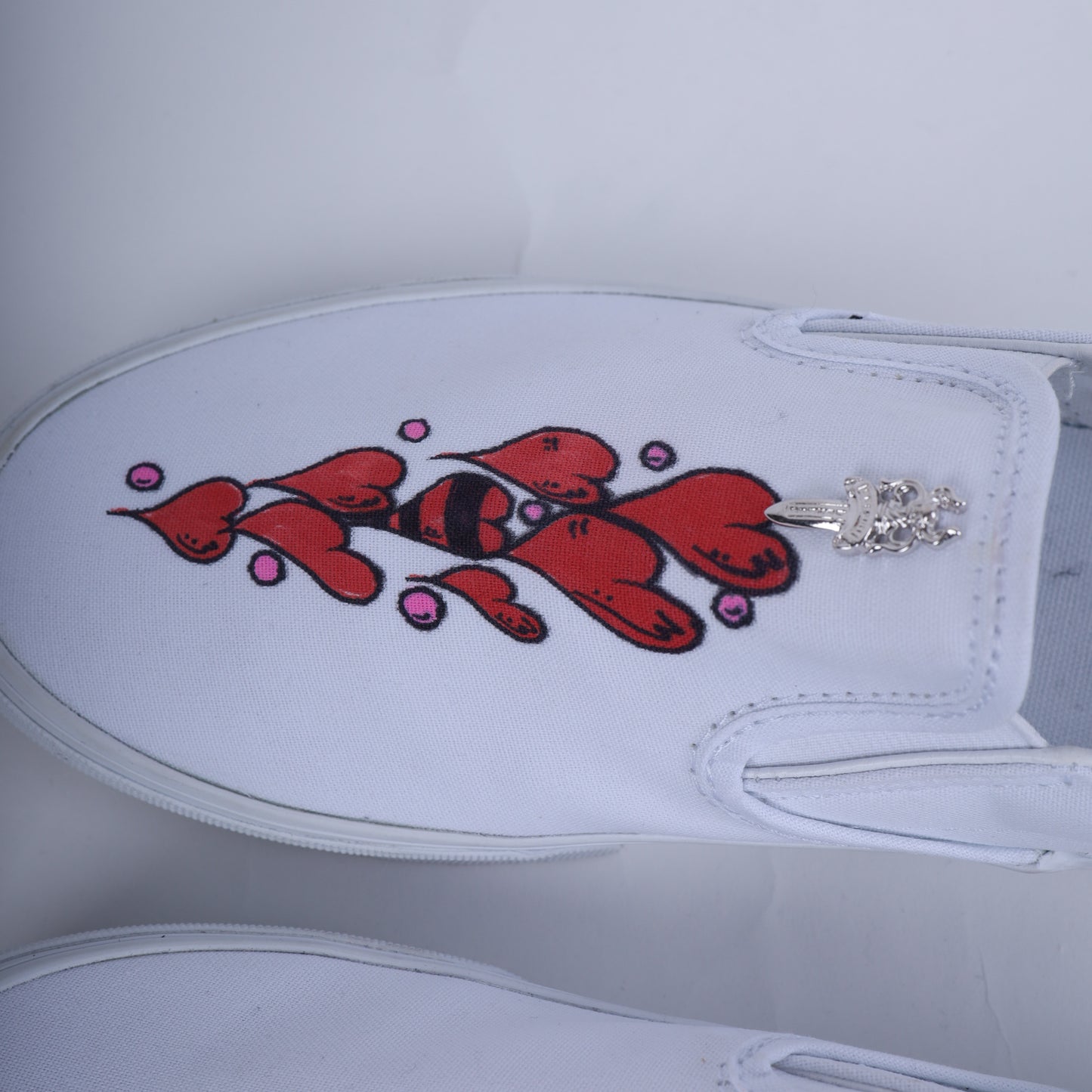CHROME HEARTS X MATTY BOY HAND PAINTED VANS SLIP ONS