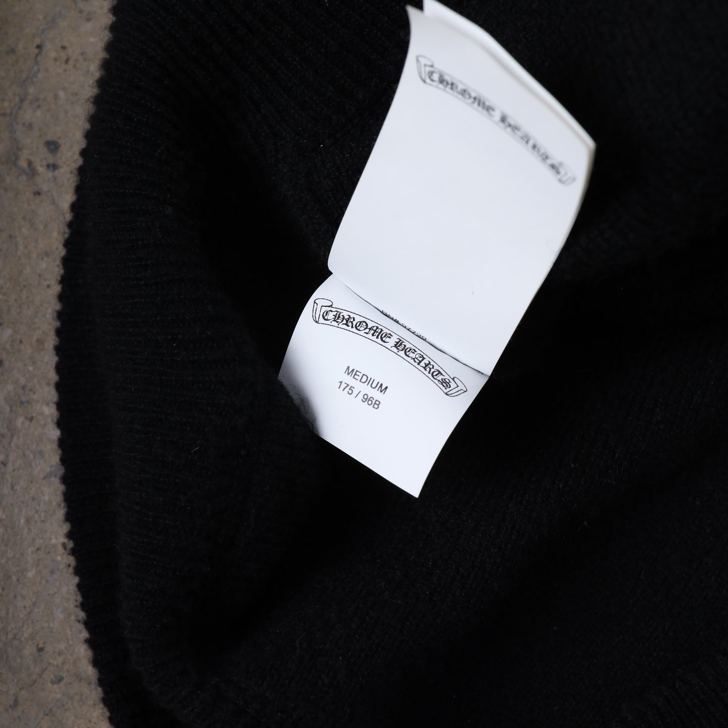 CHROME HEARTS CASHMERE HOODIE WITH FLEUR PATCHES