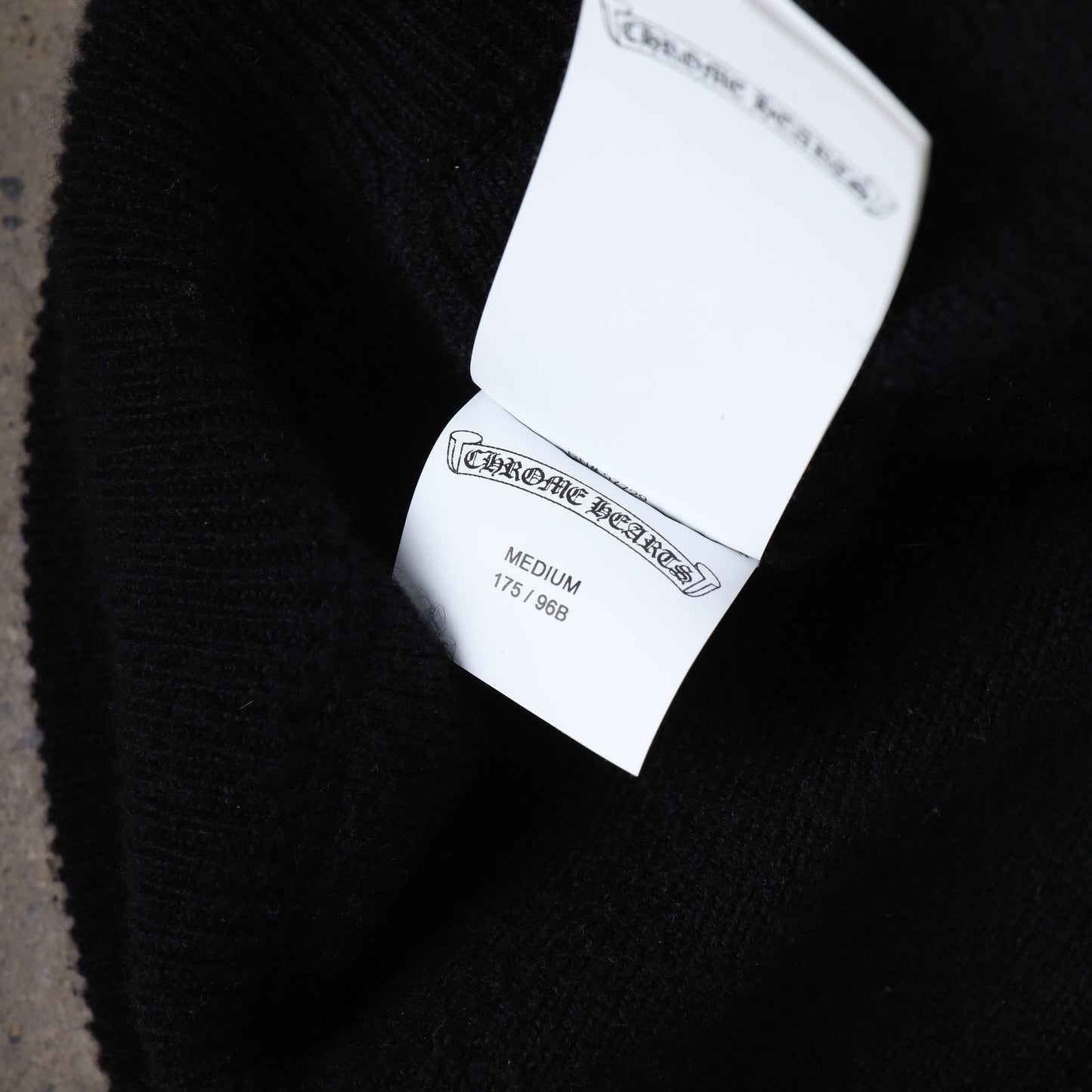 CHROME HEARTS CASHMERE HOODIE WITH FLEUR PATCHES