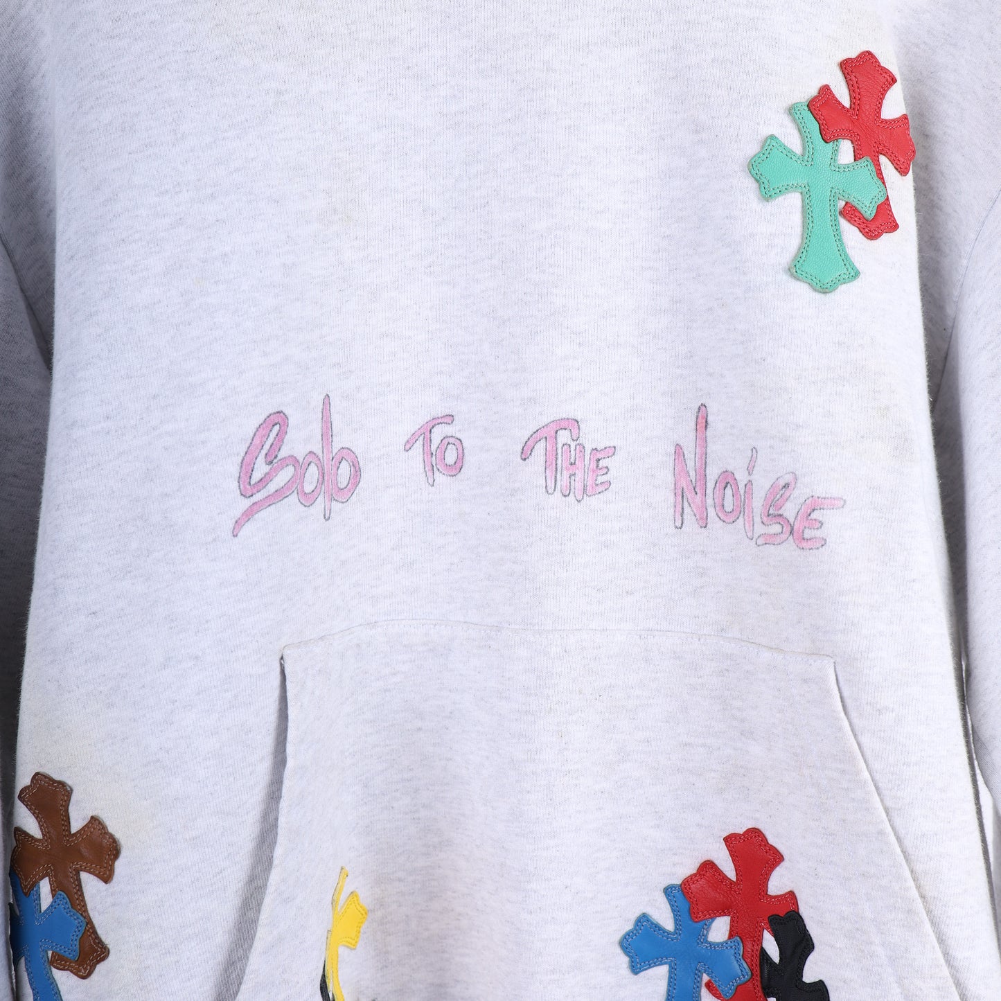MATTY BOY HAND DRAWN 1 OF 1 MULTICOLOR CROSS PATCH HOODIE