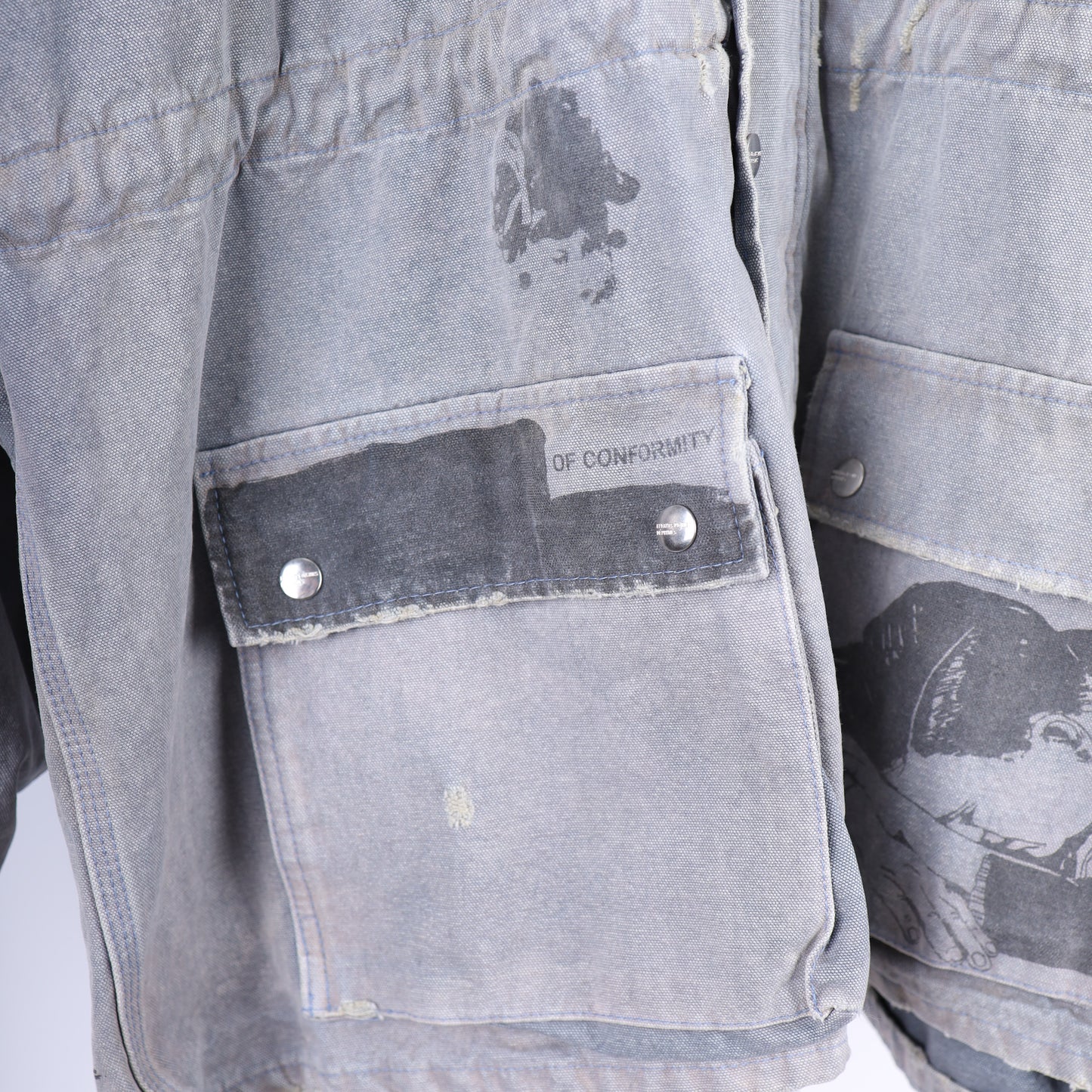 ERD GREY SCREENPRINTED PARKA