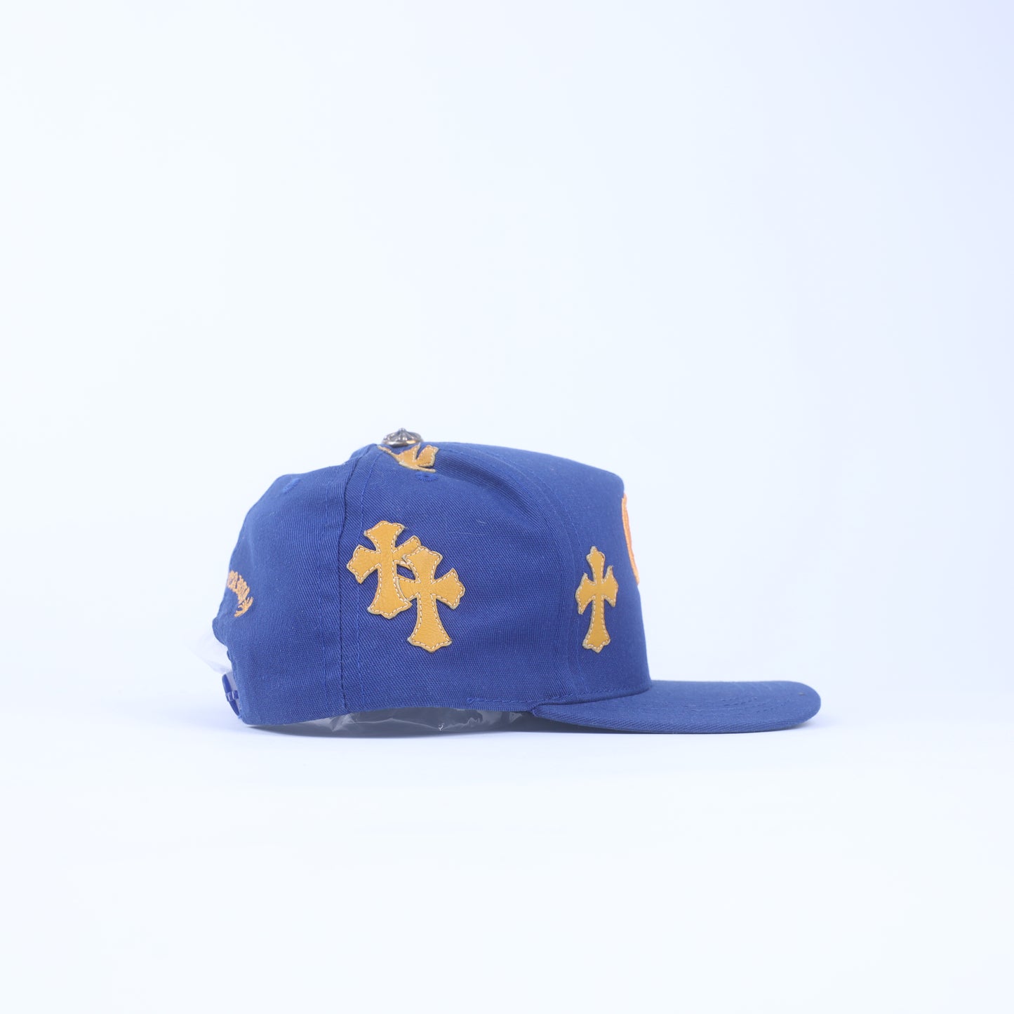 CHROME HEARTS BLUE/YELLOW CROSS PATCH HAT