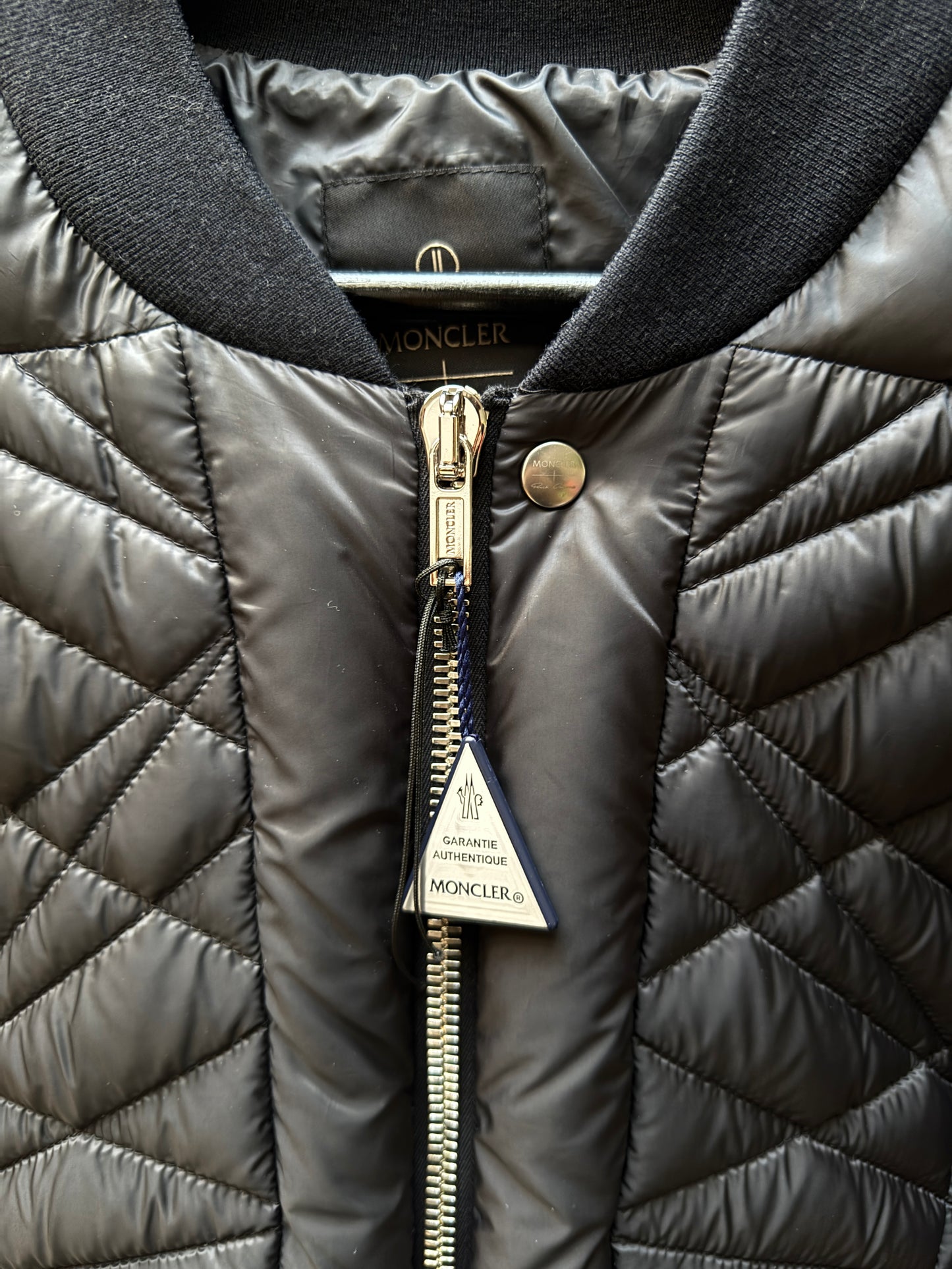 Moncler + Rick Owens Black Megapenta Flight Bomber Jacket