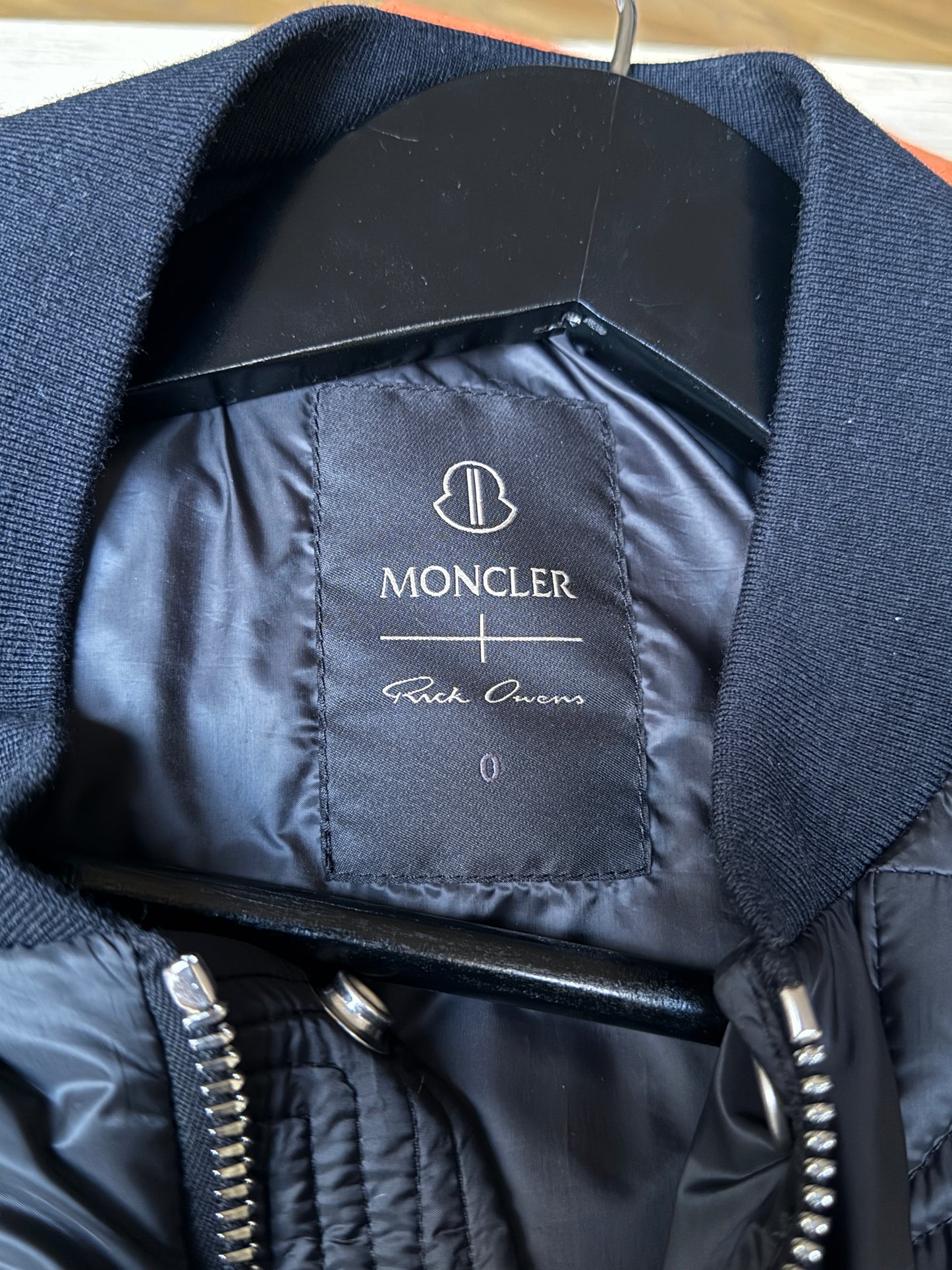 Moncler + Rick Owens Black Megapenta Flight Bomber Jacket