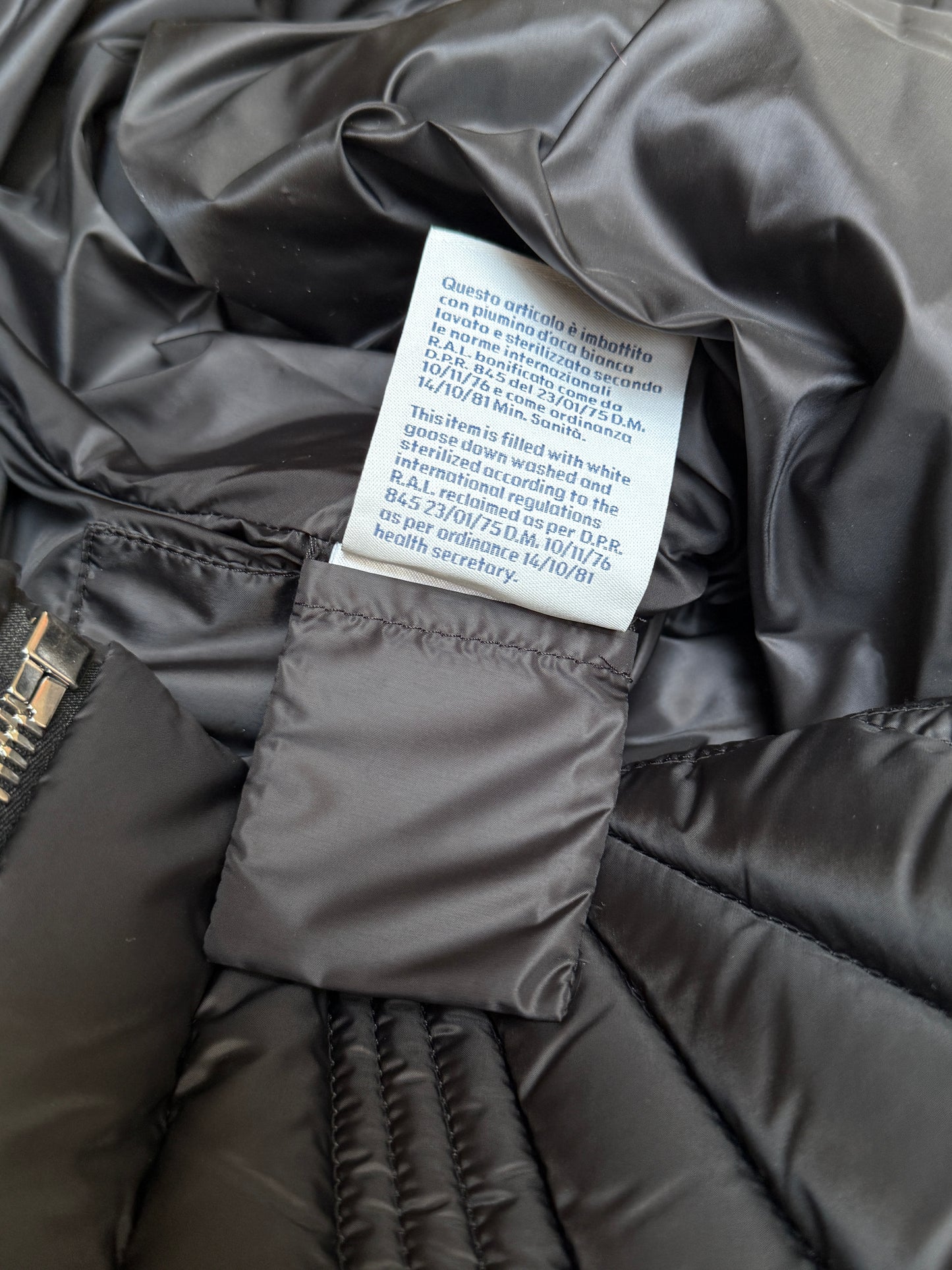 Moncler + Rick Owens Black Megapenta Flight Bomber Jacket