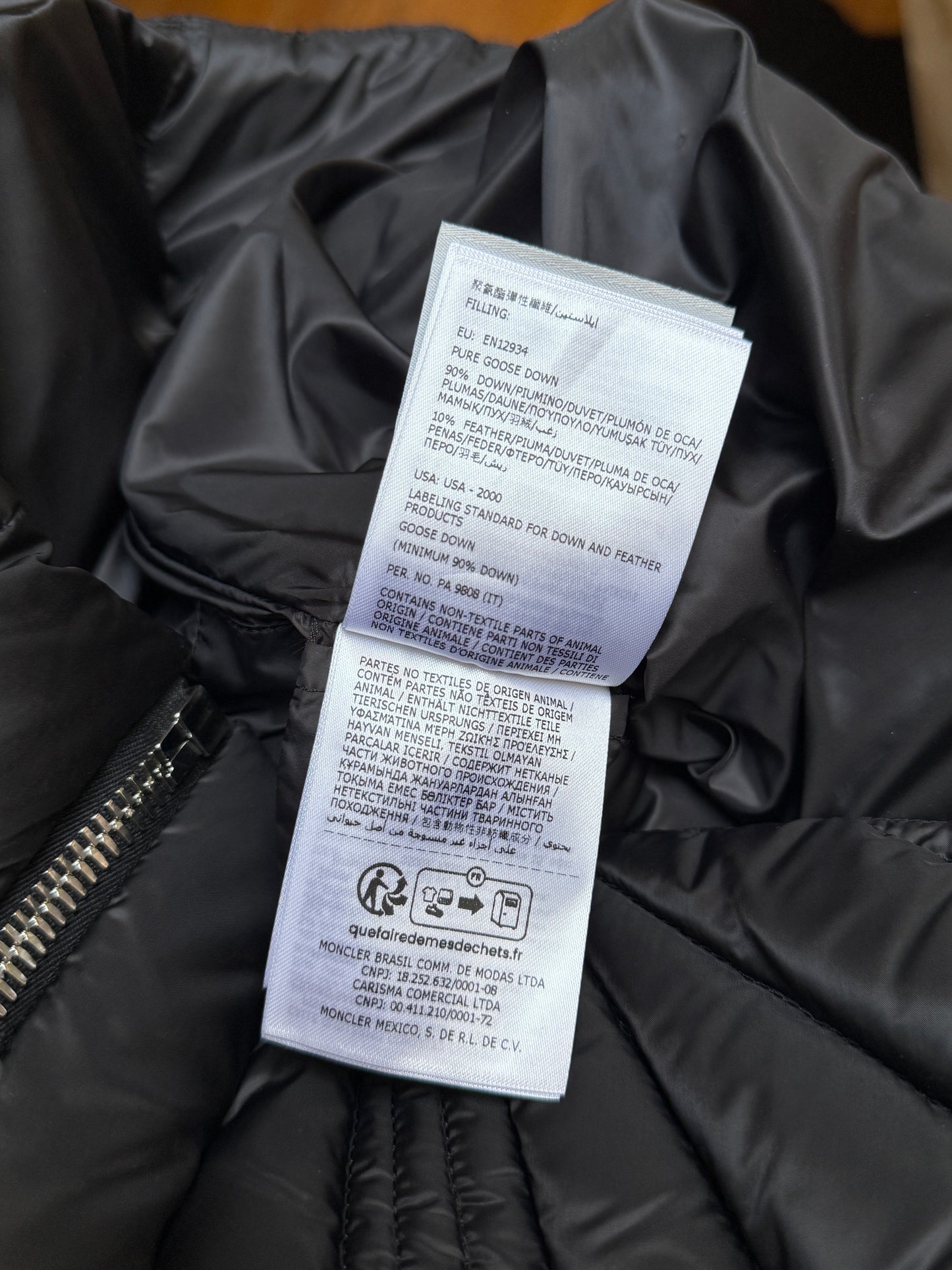 Moncler + Rick Owens Black Megapenta Flight Bomber Jacket