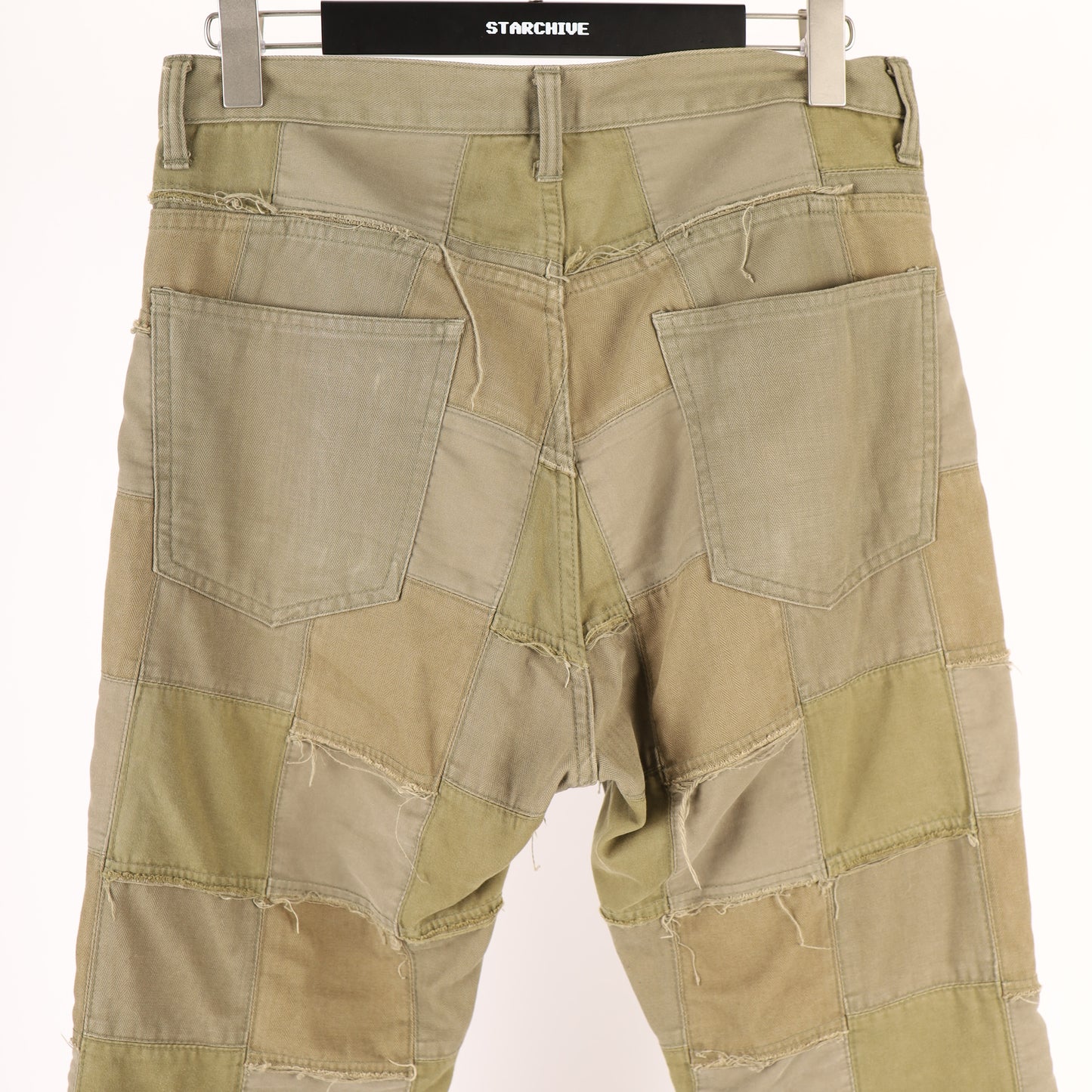 Junya Watanabe Comme Des Garcons Olive Patchwork Pants 2006