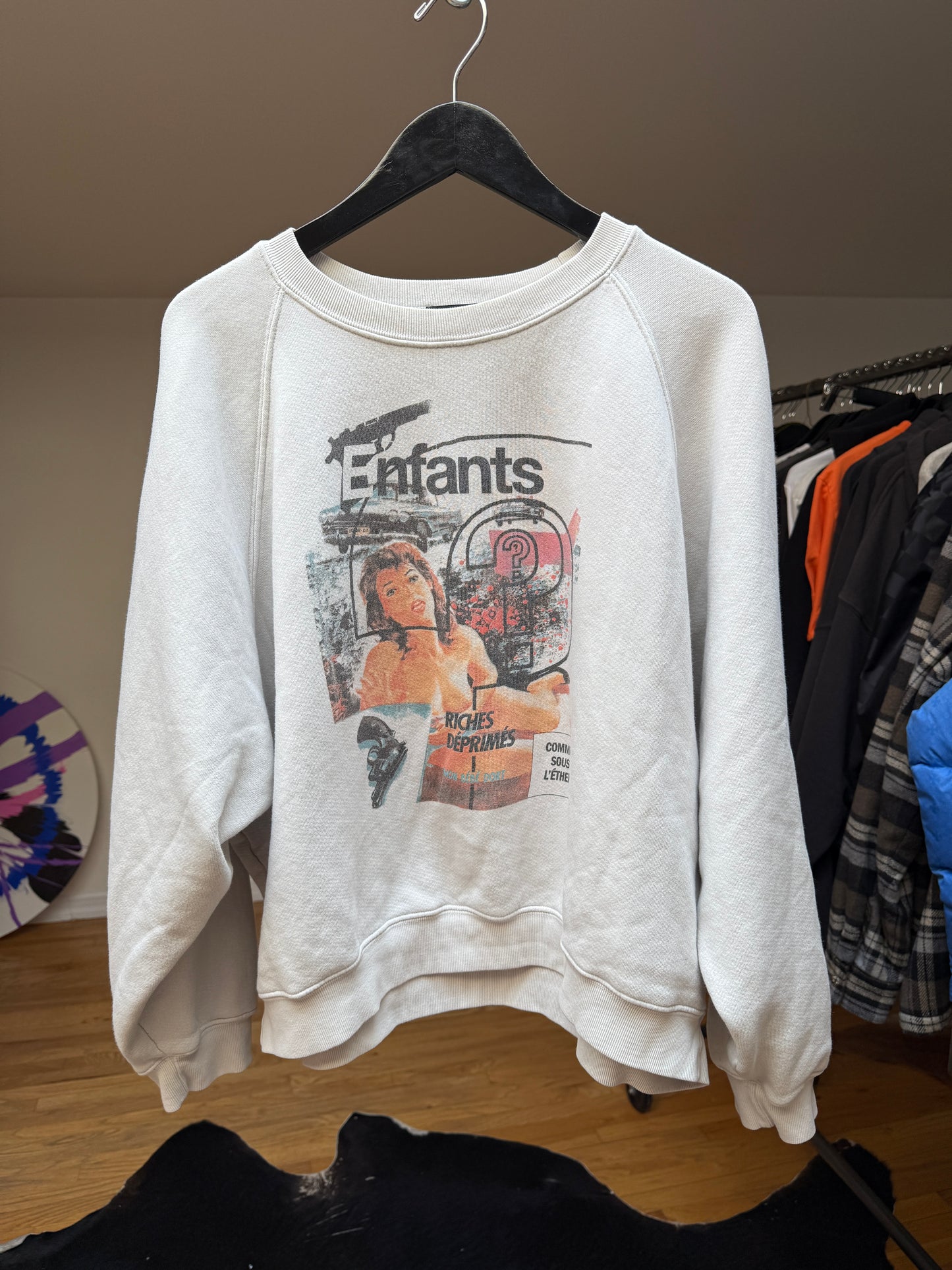 ERD Thrilling Cropped Printed Boxy Sweatshirt