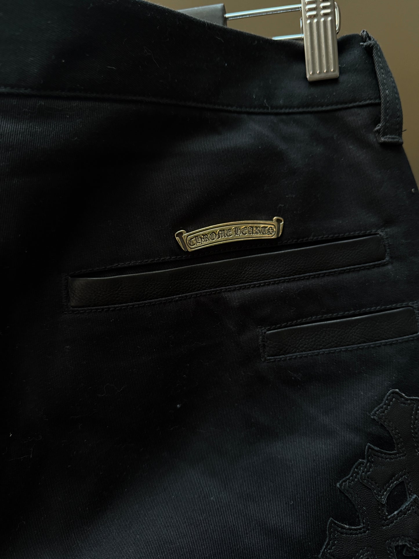 Chrome Hearts Army Camo Cross Patch Black Chino Pants
