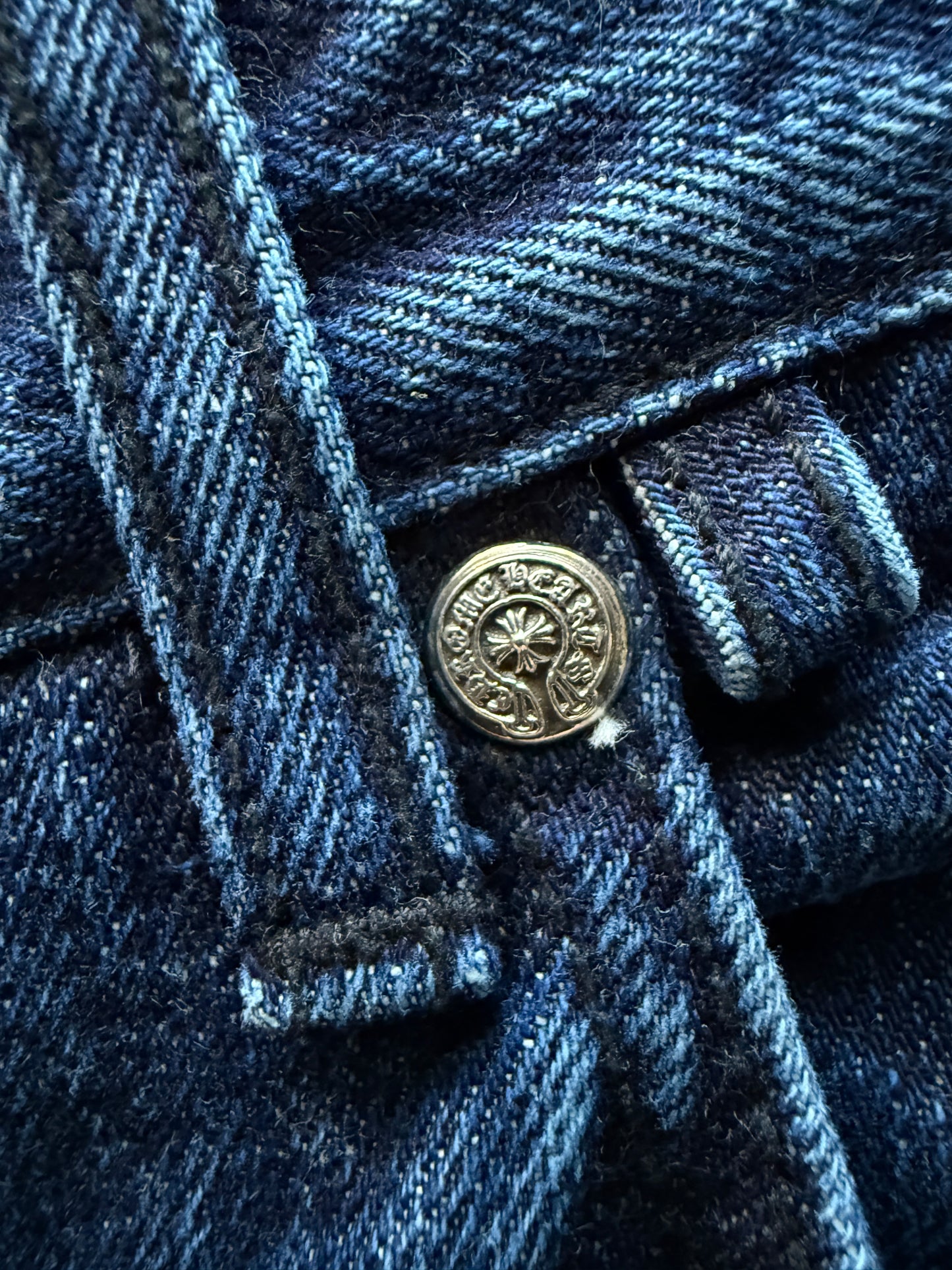 Chrome Hearts Turbo Diesel Fleur Knee Denim