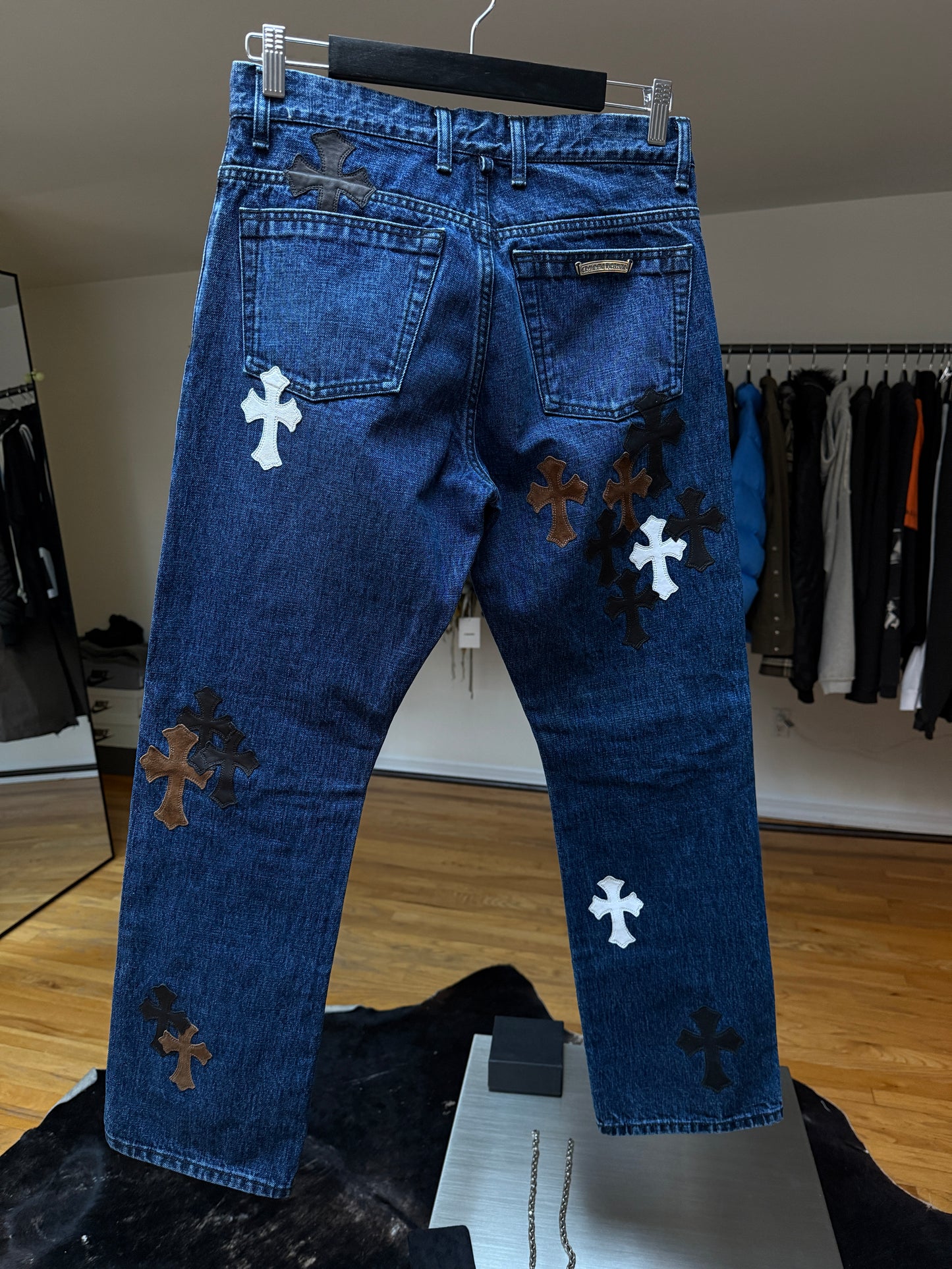 Chrome Hearts Turbo Diesel Fleur Knee Denim