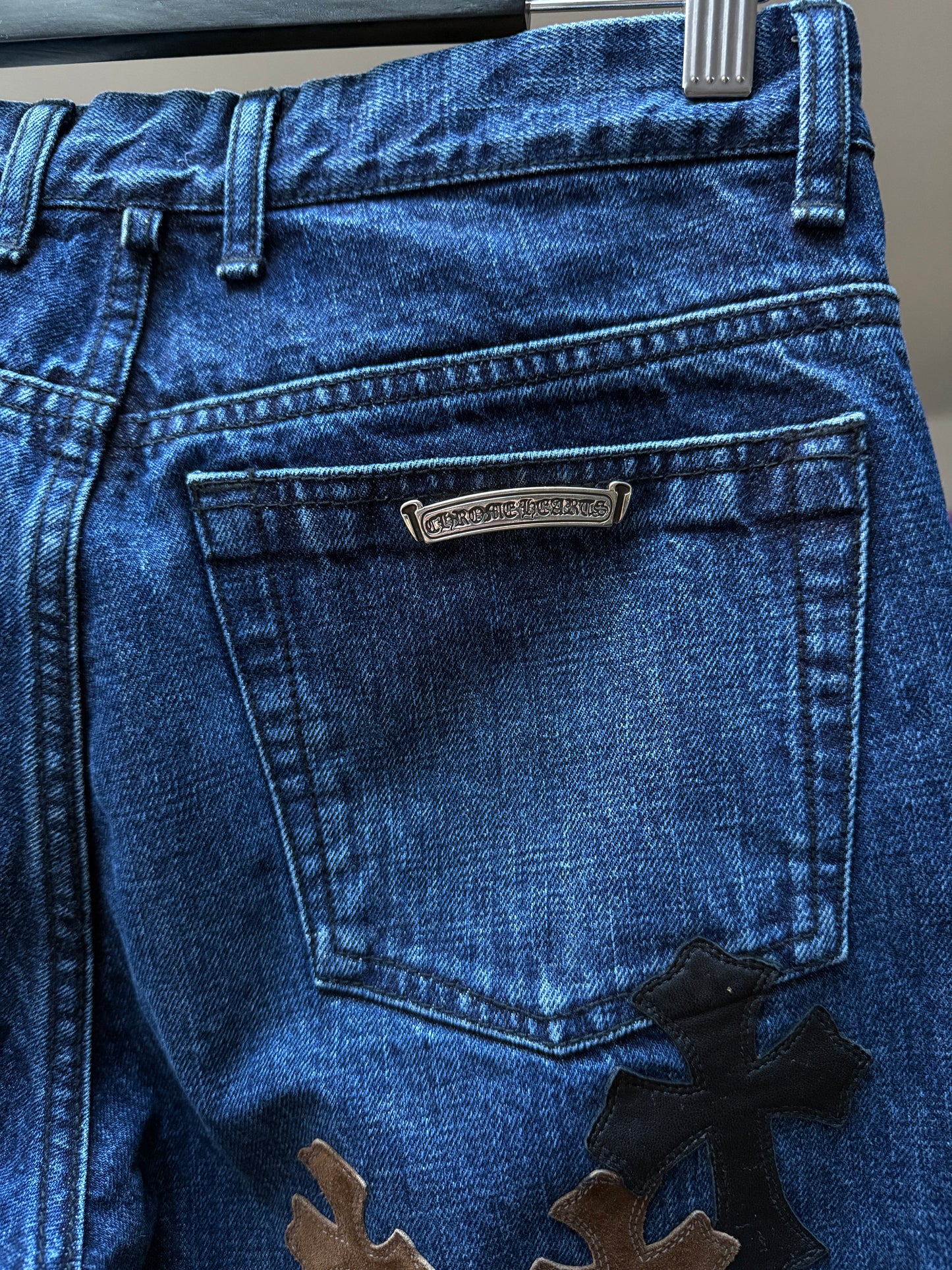 Chrome Hearts Turbo Diesel Fleur Knee Denim
