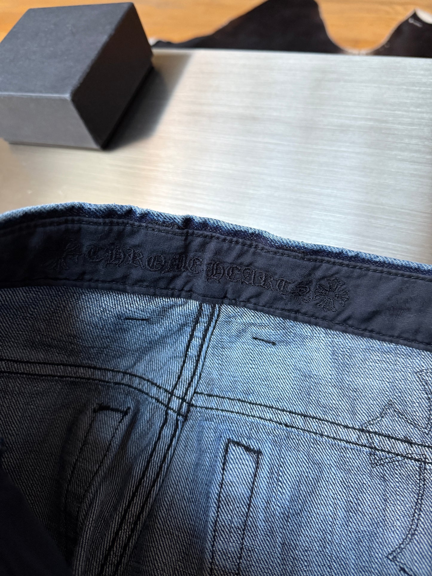 Chrome Hearts Turbo Diesel Fleur Knee Denim