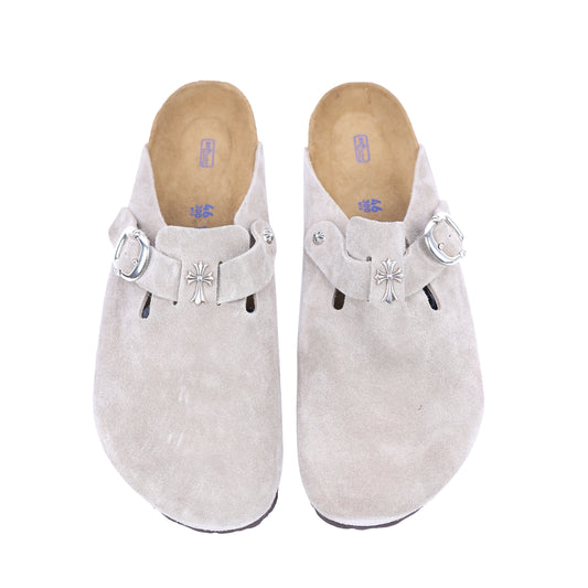 CHROME HEARTS BIRKENSTOCK DAGGER SUEDE BOSTON CLOGS
