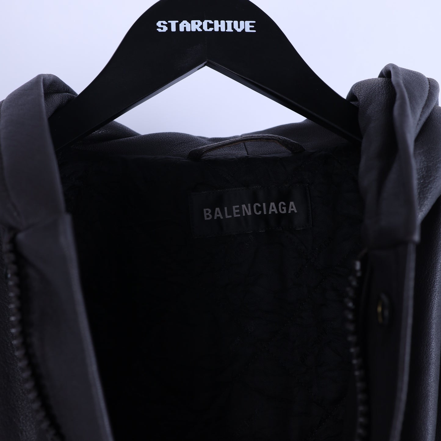 BALENCIAGA BROWN TAXI LEATHER BOMBER