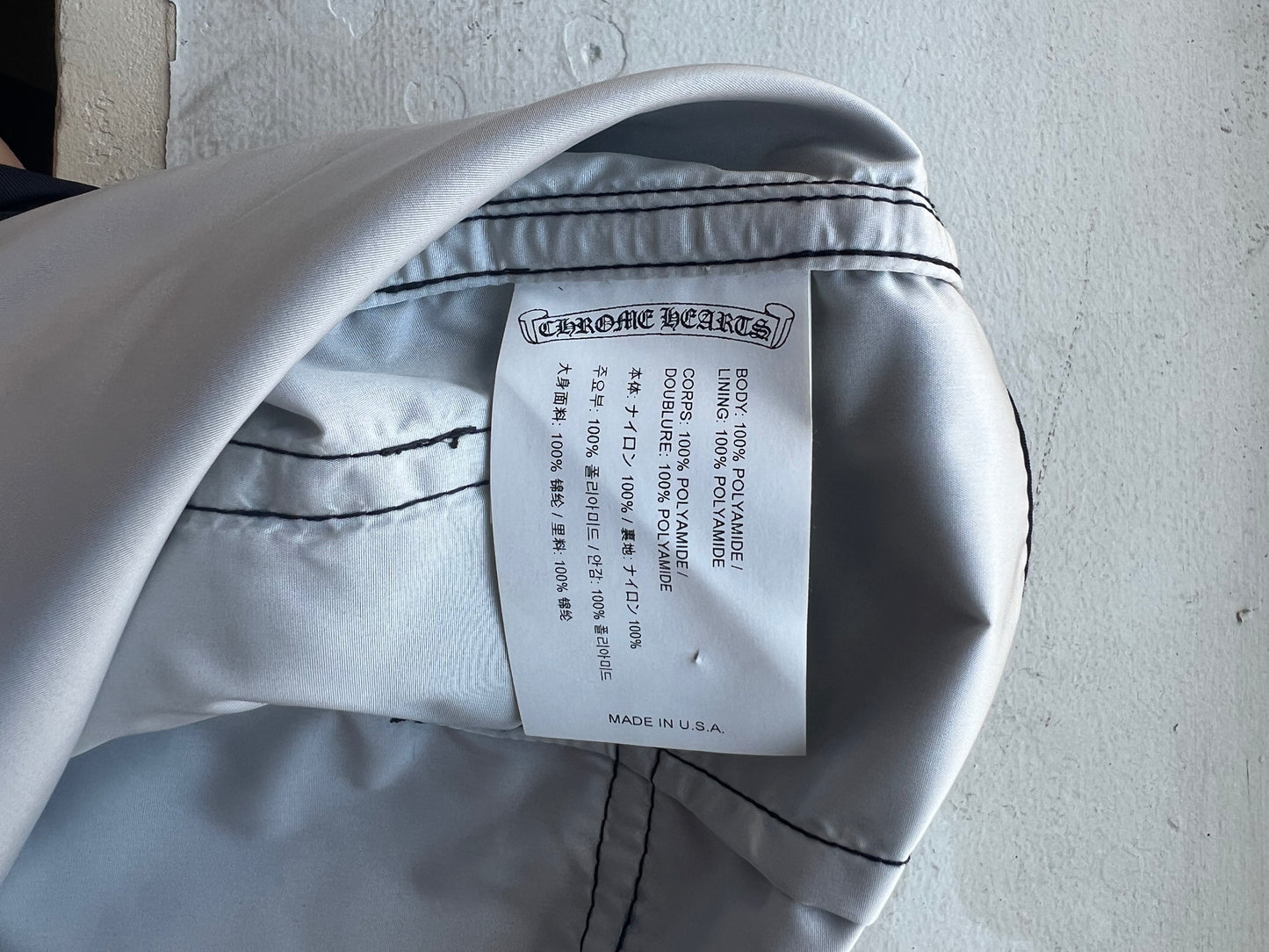 CHROME HEARTS NAVY CH PATCH BOARD SHORTS