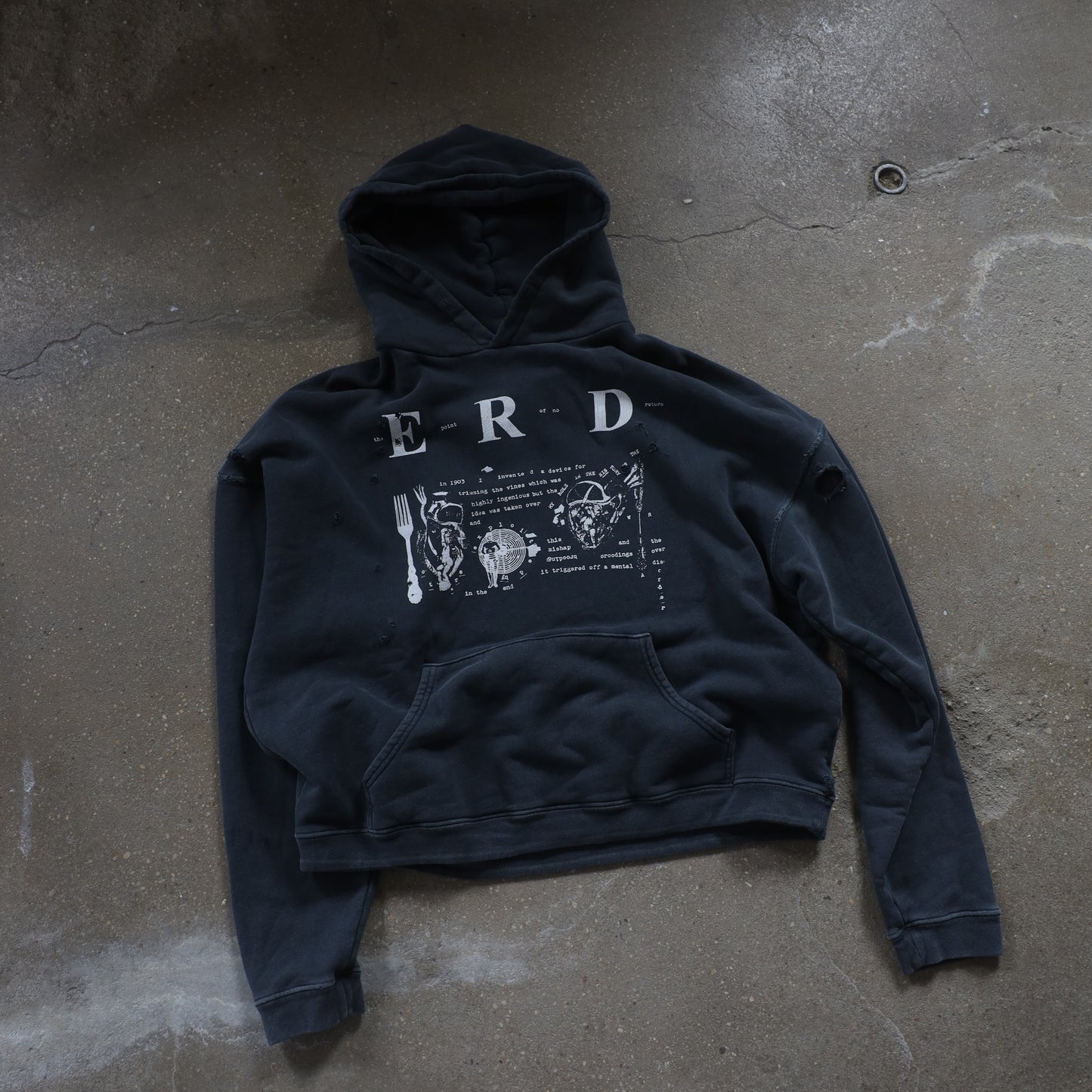 ERD CHARCOAL MY ROLE IN THE WAR HOODIE