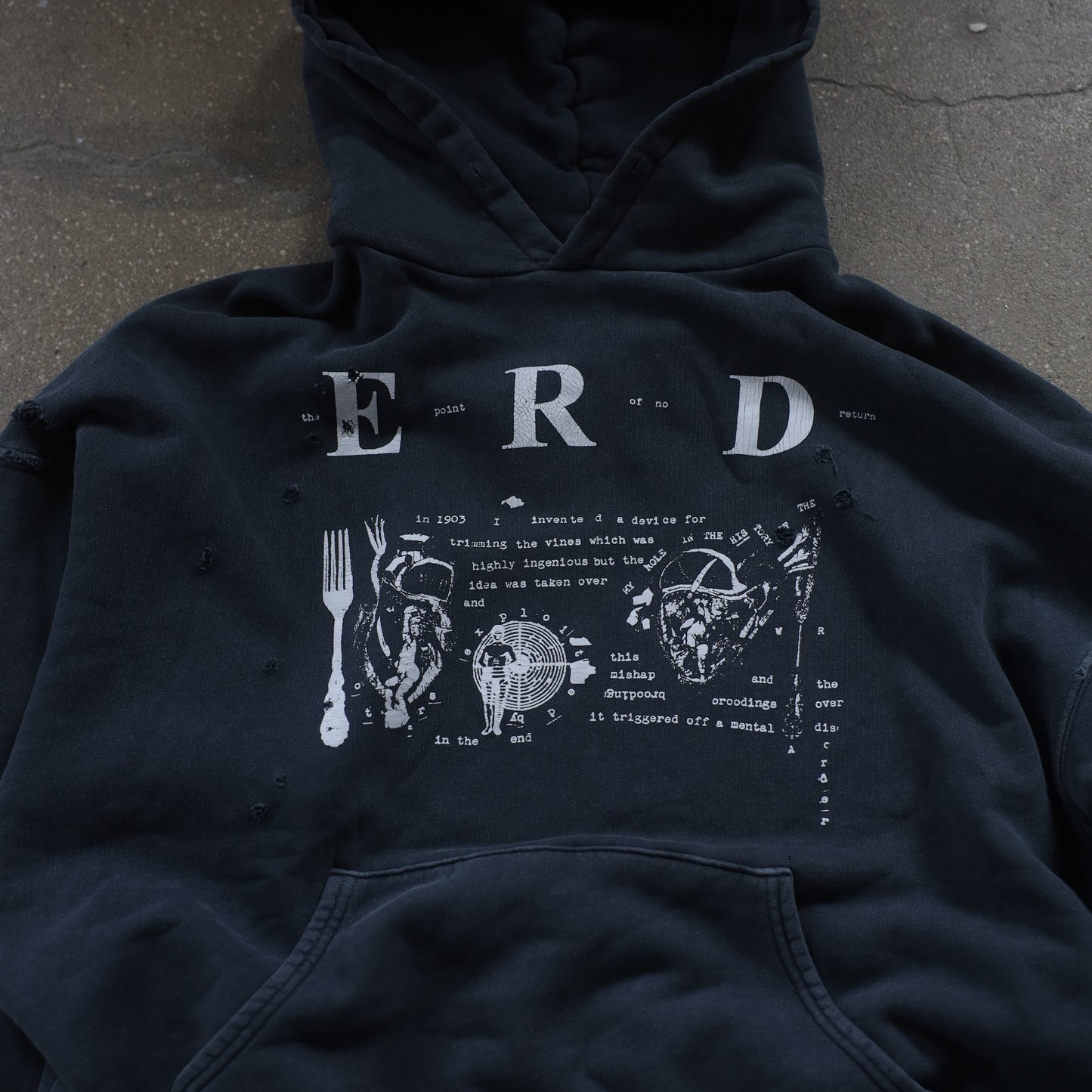 ERD CHARCOAL MY ROLE IN THE WAR HOODIE