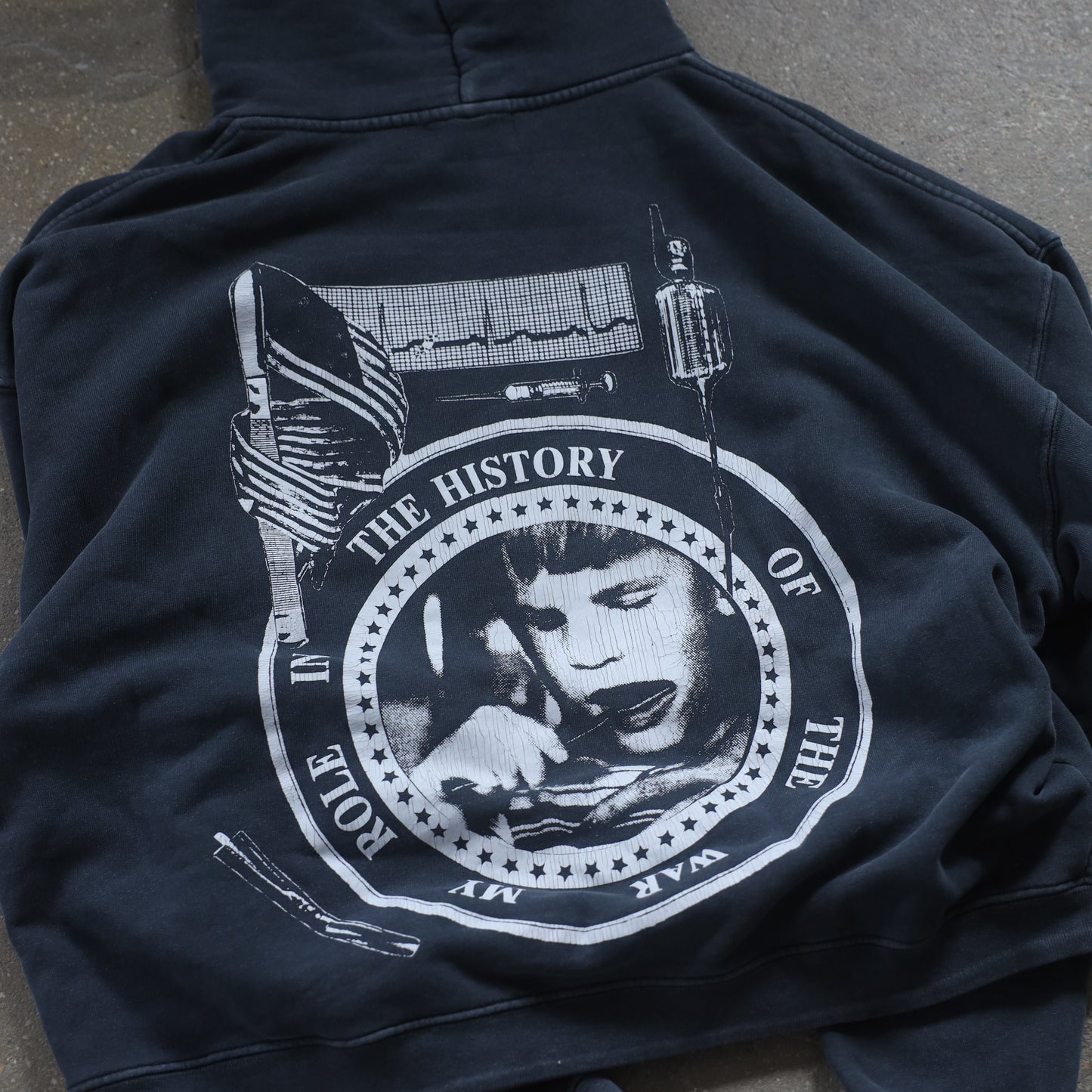 ERD CHARCOAL MY ROLE IN THE WAR HOODIE
