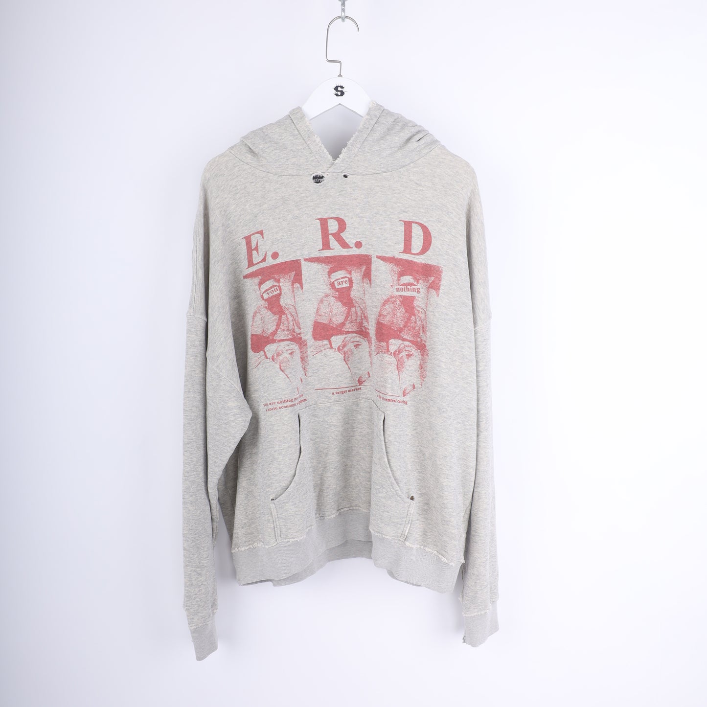 ERD YOU ARE NOTHING HEATHER GREY SWEATSHIRT HOODIE