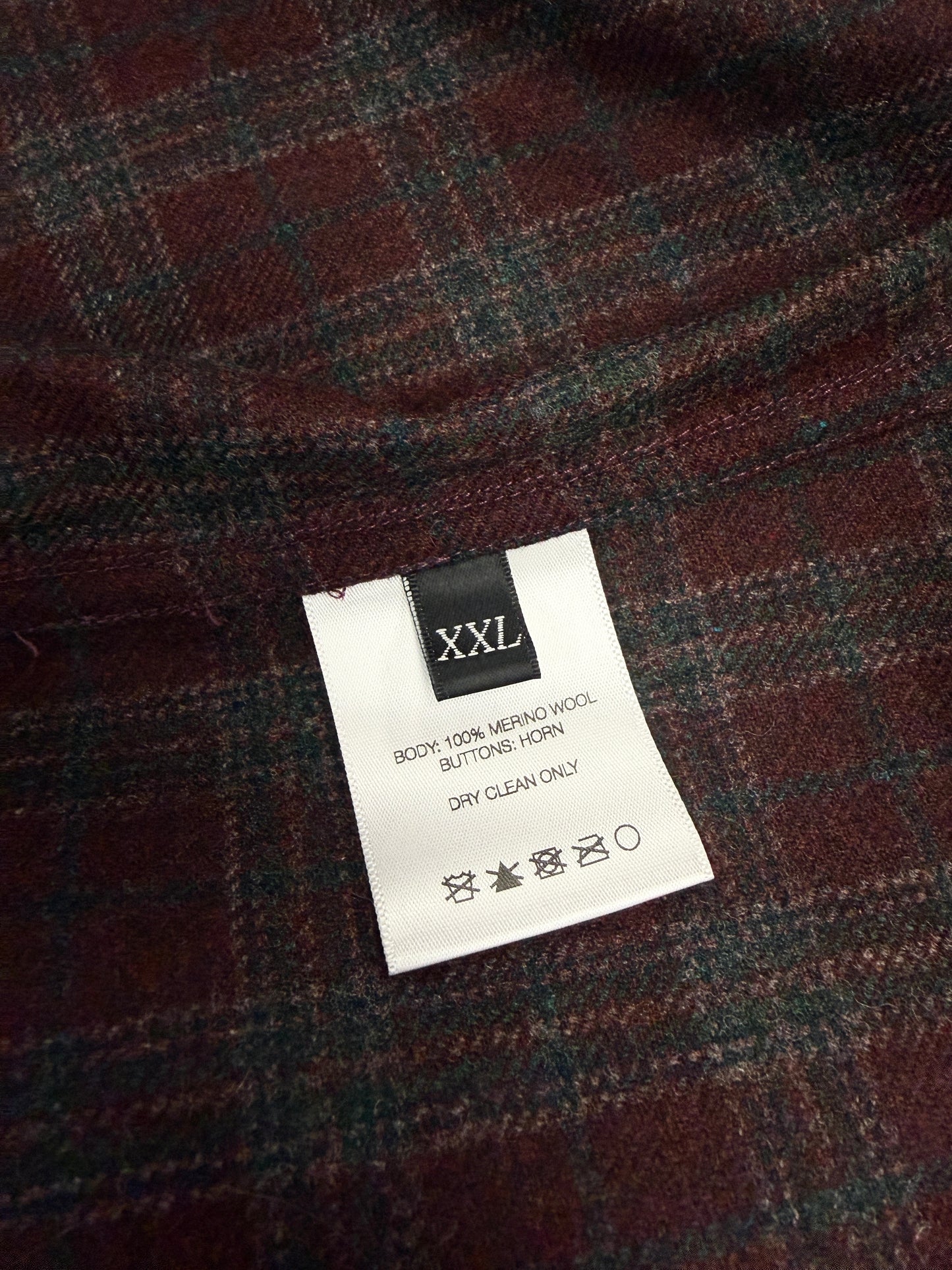 ERD MR. PORTER EXCLUSIVE CRIME & PUNISHMENT BURGUNDY ASSEMBLAGE FLANNEL