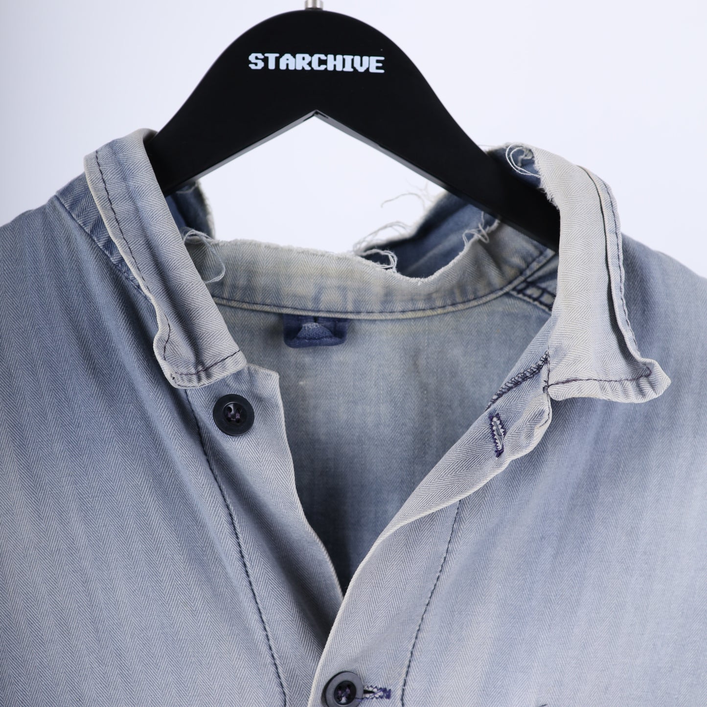 TRUE VINTAGE FADED BLUE FRENCH CHORE JACKET