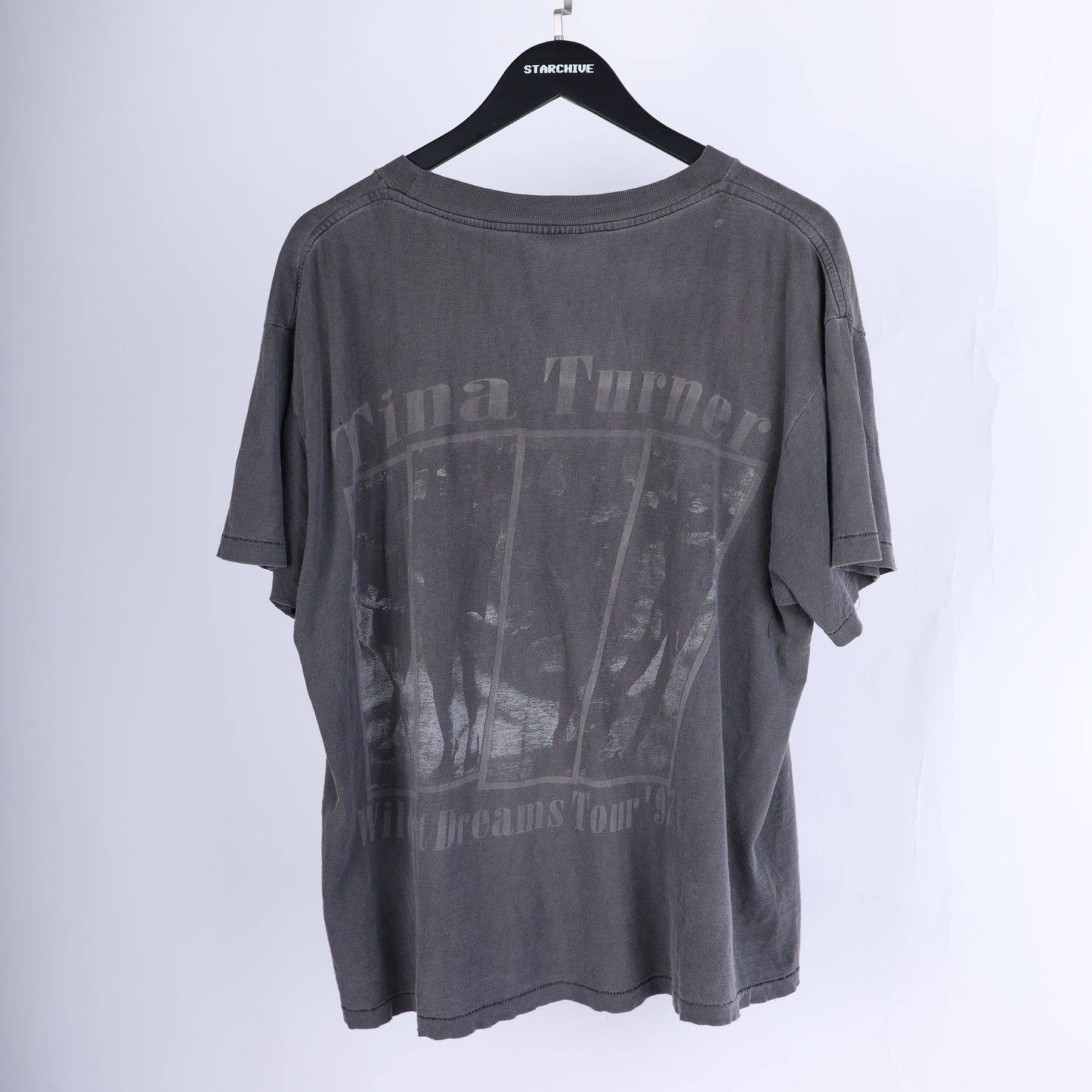 TINA TURNER FADED GREY VINTAGE T-SHIRT