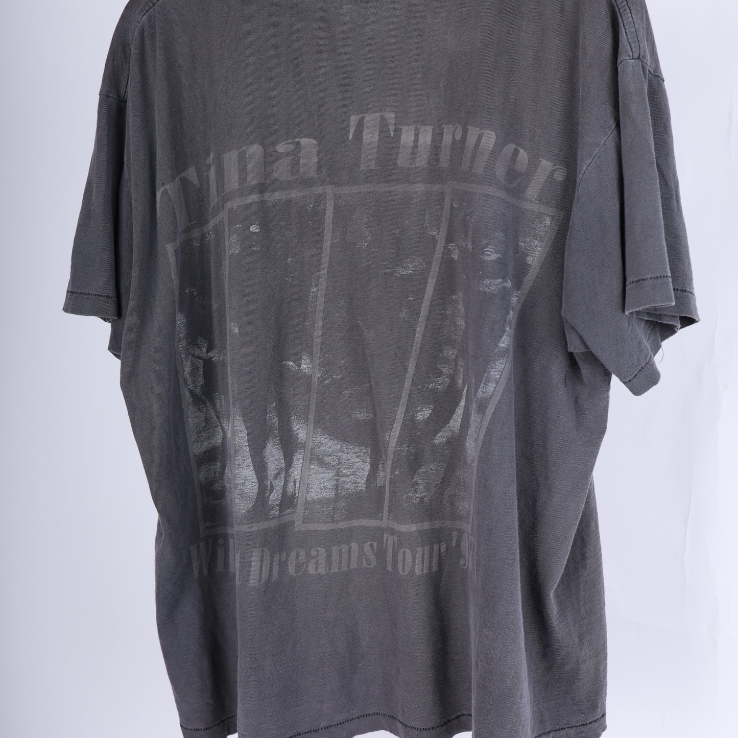 TINA TURNER FADED GREY VINTAGE T-SHIRT
