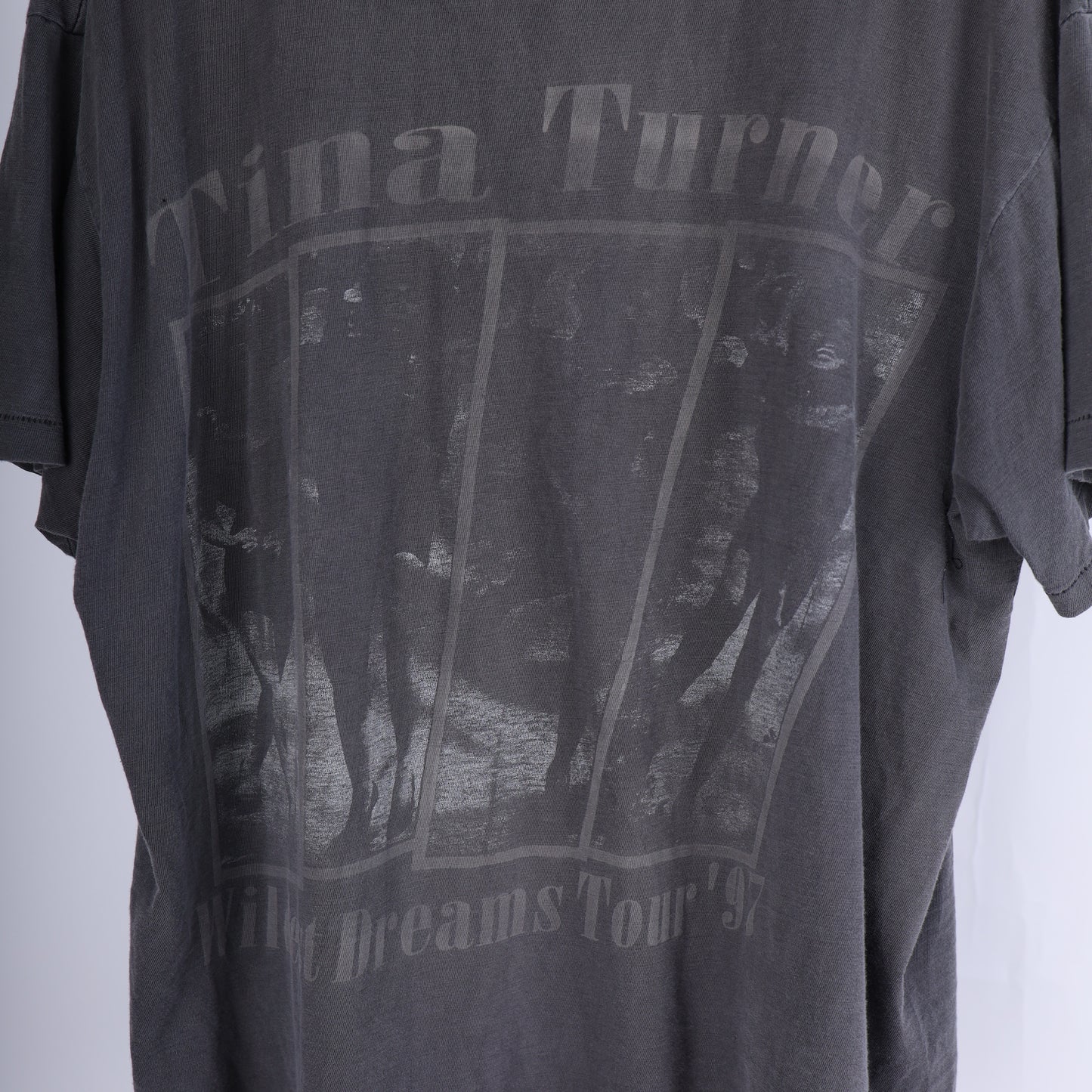 TINA TURNER FADED GREY VINTAGE T-SHIRT
