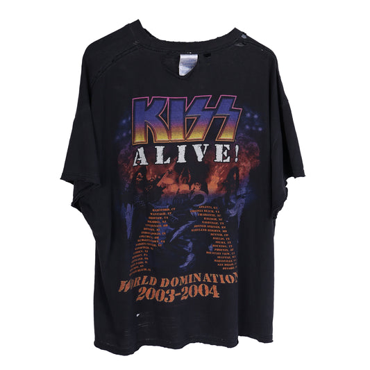 KISS ALIVE WORLD DOMINATION 2003-04 T-SHIRT